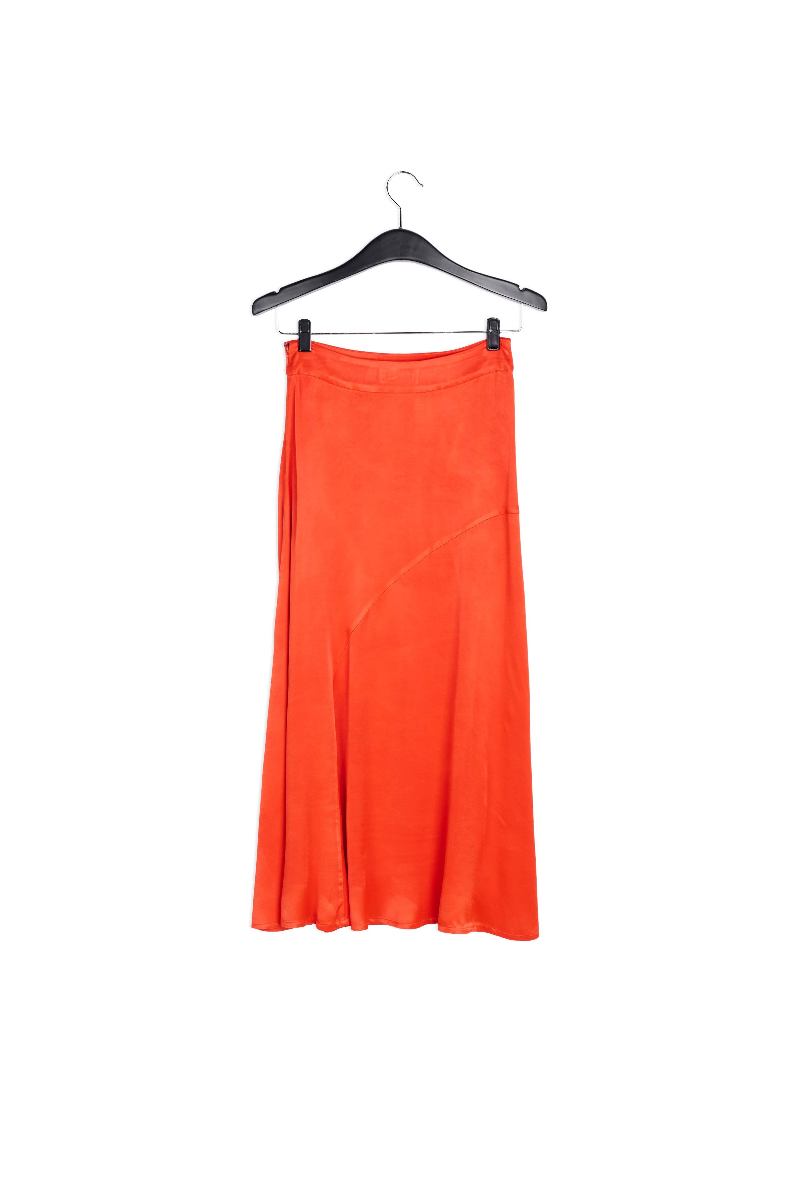 Jupe midi en biais marron RE—SSENTIEL | Essentiel second hand