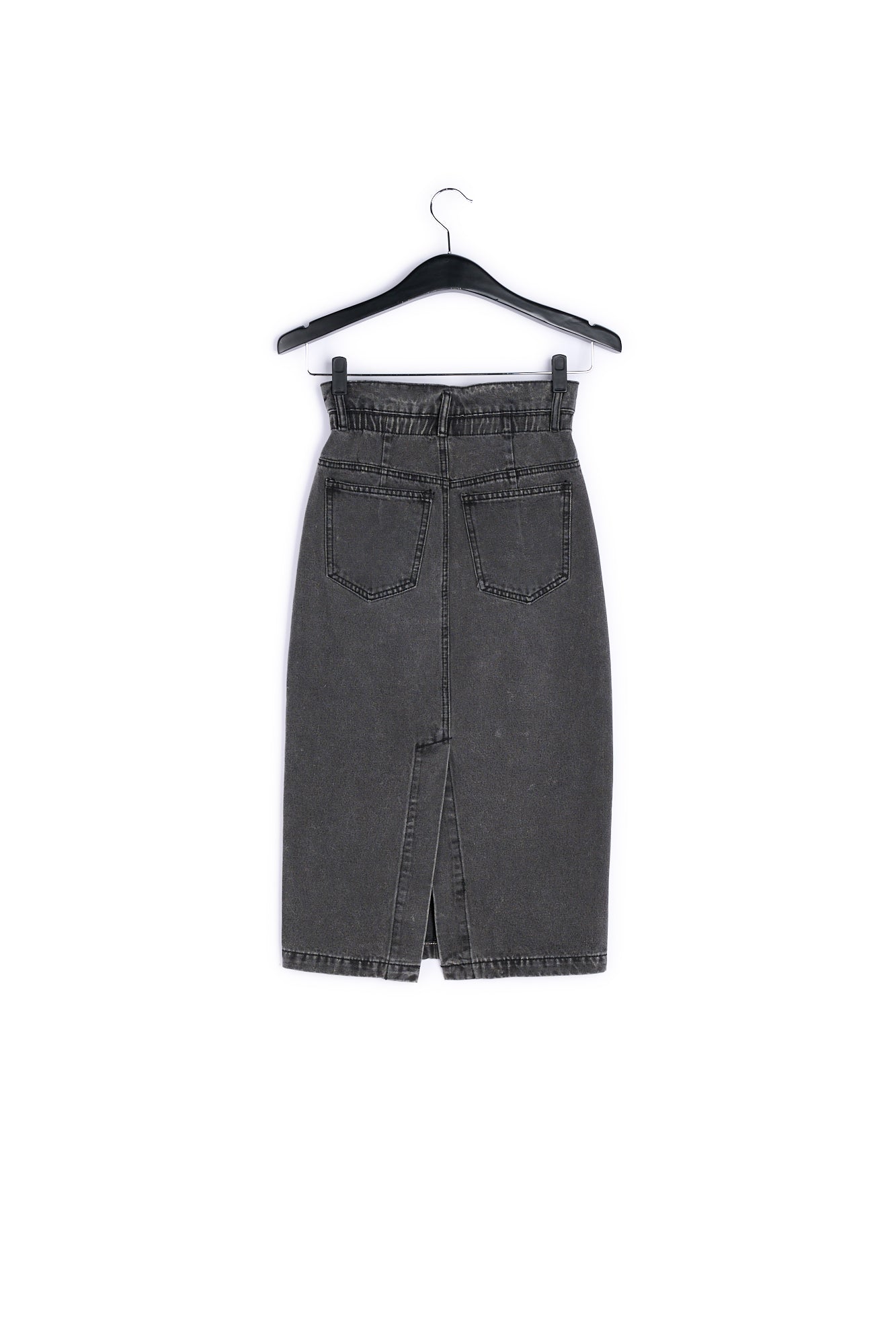 Dark grey denim pencil skirt RE—SSENTIEL | Essentiel second hand