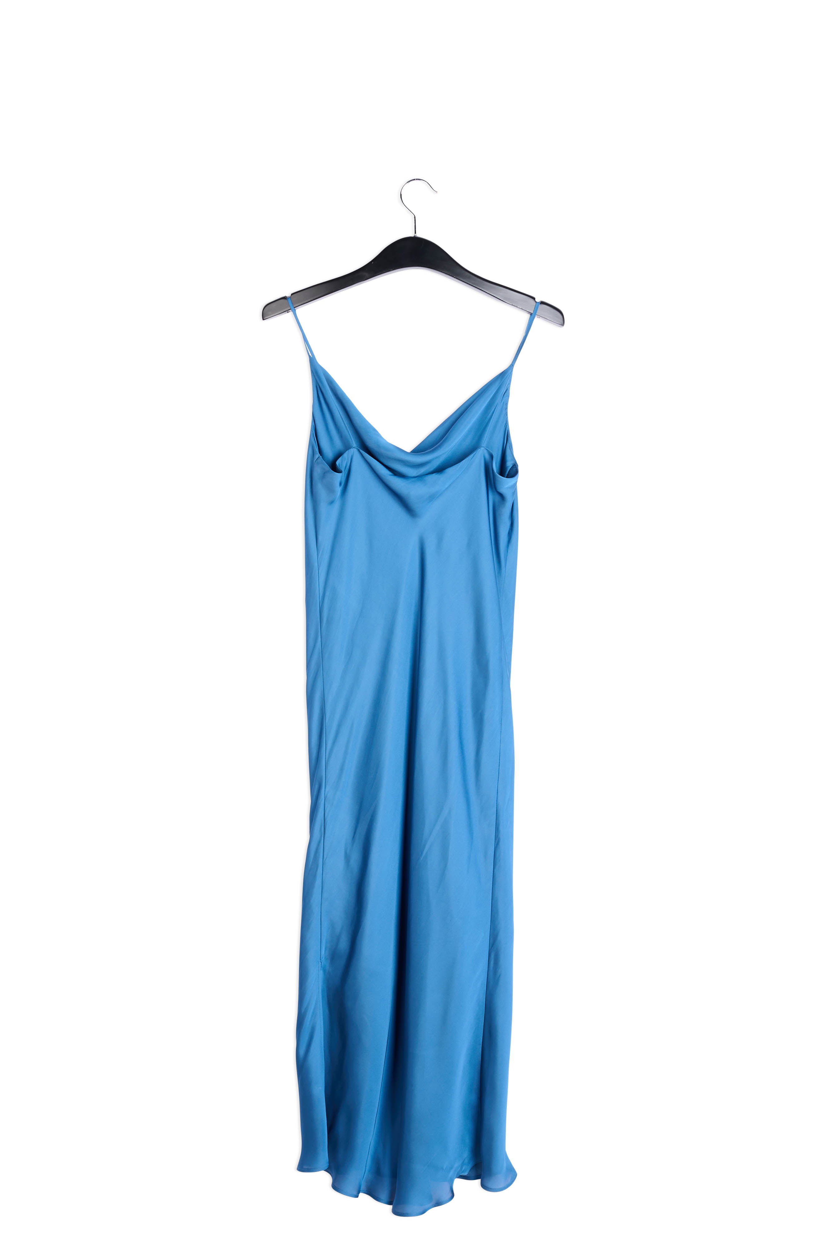 Blue midi dress with cowl neckline RE—SSENTIEL | Essentiel second hand