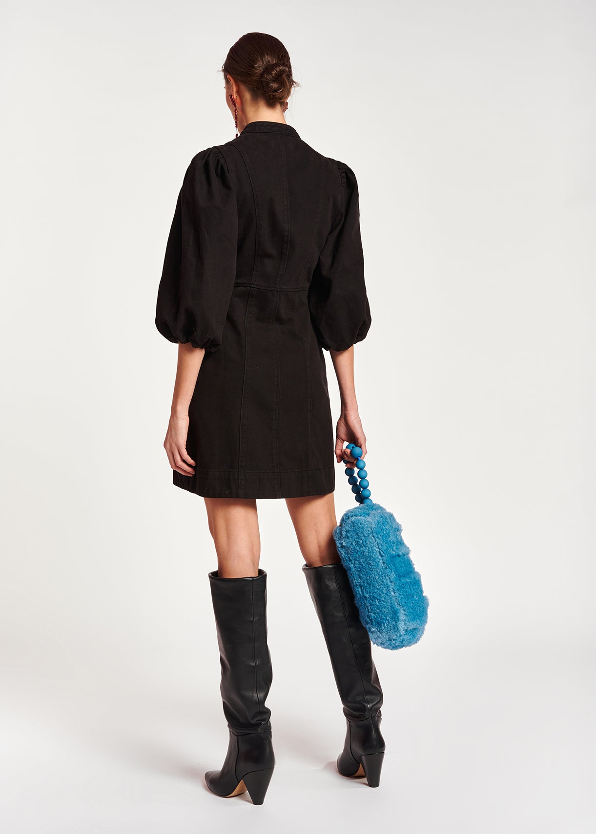 Mini robe jean noire RE—SSENTIEL | Essentiel second hand