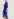 Blue floral and polka dot silk midi dress Faume - seconde main