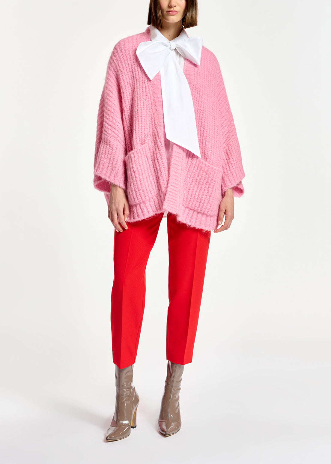 Rode broek met smal toelopende pijpen RE—SSENTIEL | Essentiel second hand