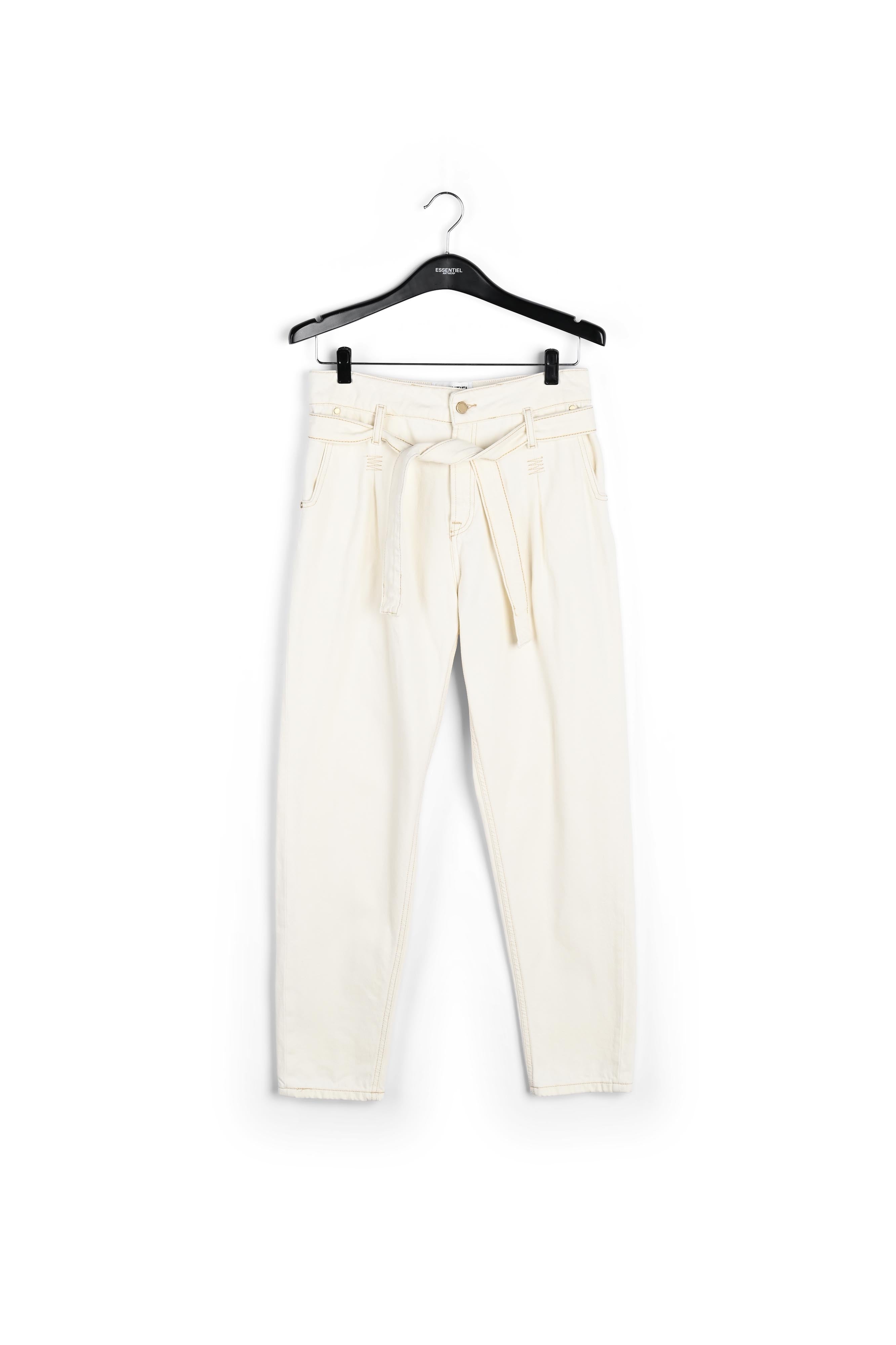 Gebroken witte jeans met hoge taille RE—SSENTIEL | Essentiel second hand