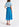 Blauwe midirok met witte stippen Faume - seconde main
