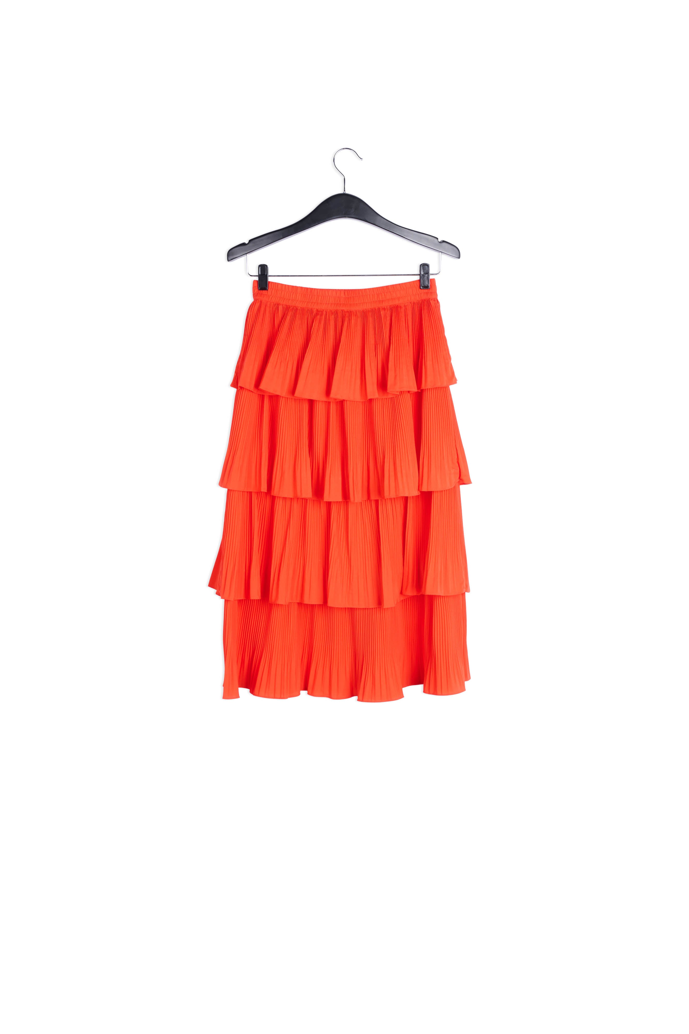 Orange tiered midi skirt RE—SSENTIEL | Essentiel second hand