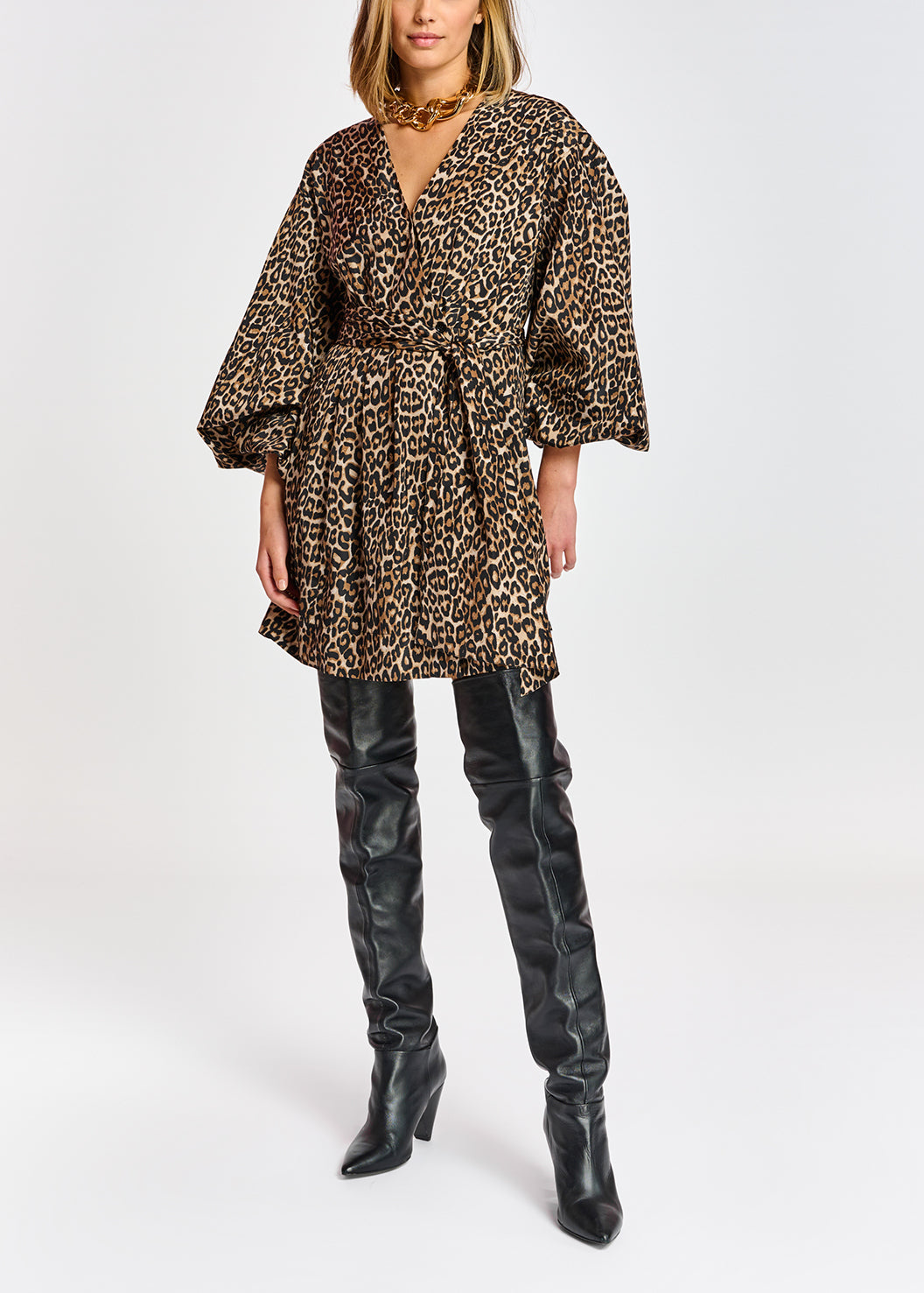 Robe cache-cœur à imprimé léopard RE—SSENTIEL | Essentiel second hand