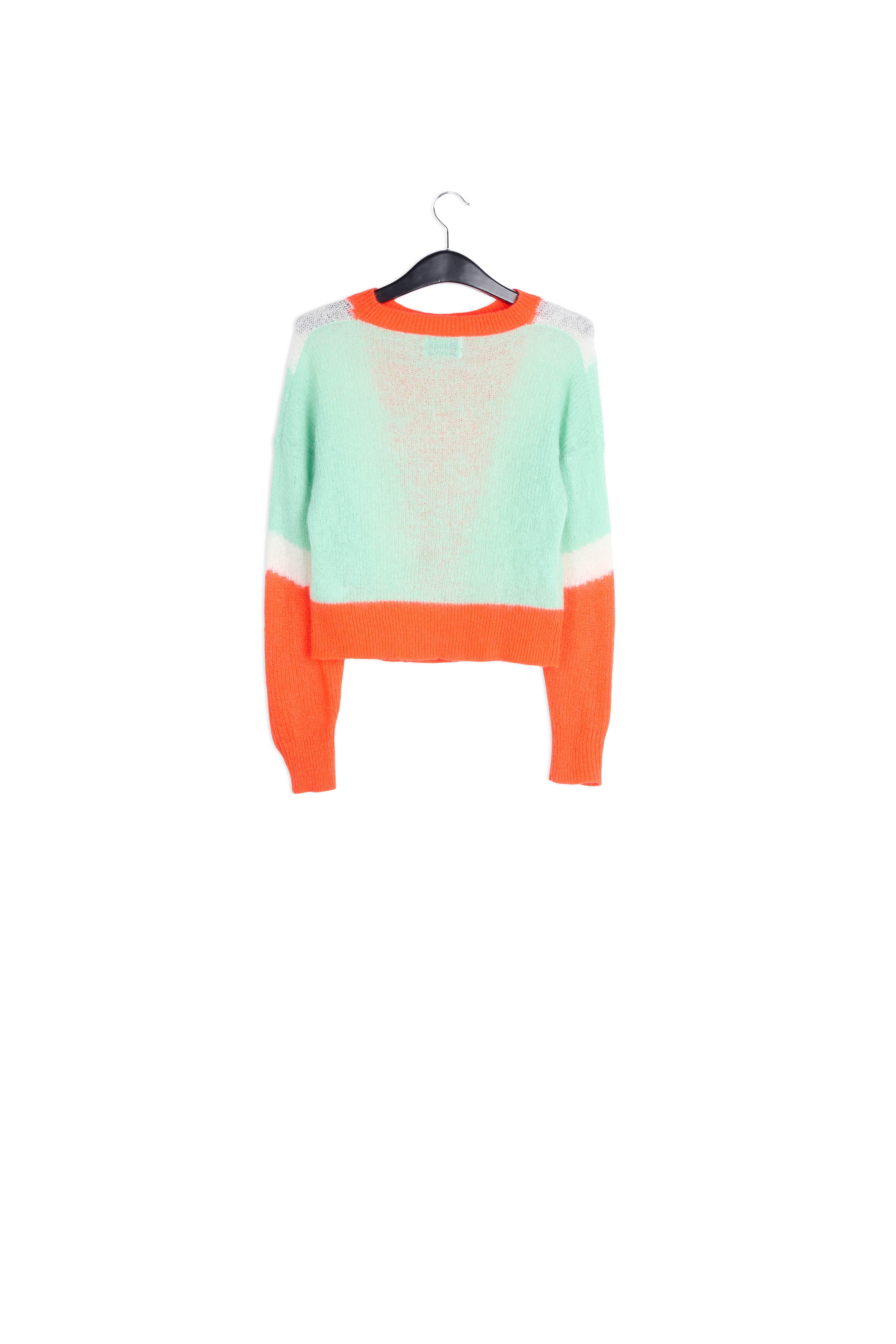 Pull en mohair mélangé orange, blanc cassé et vert menthe RE—SSENTIEL | Essentiel second hand