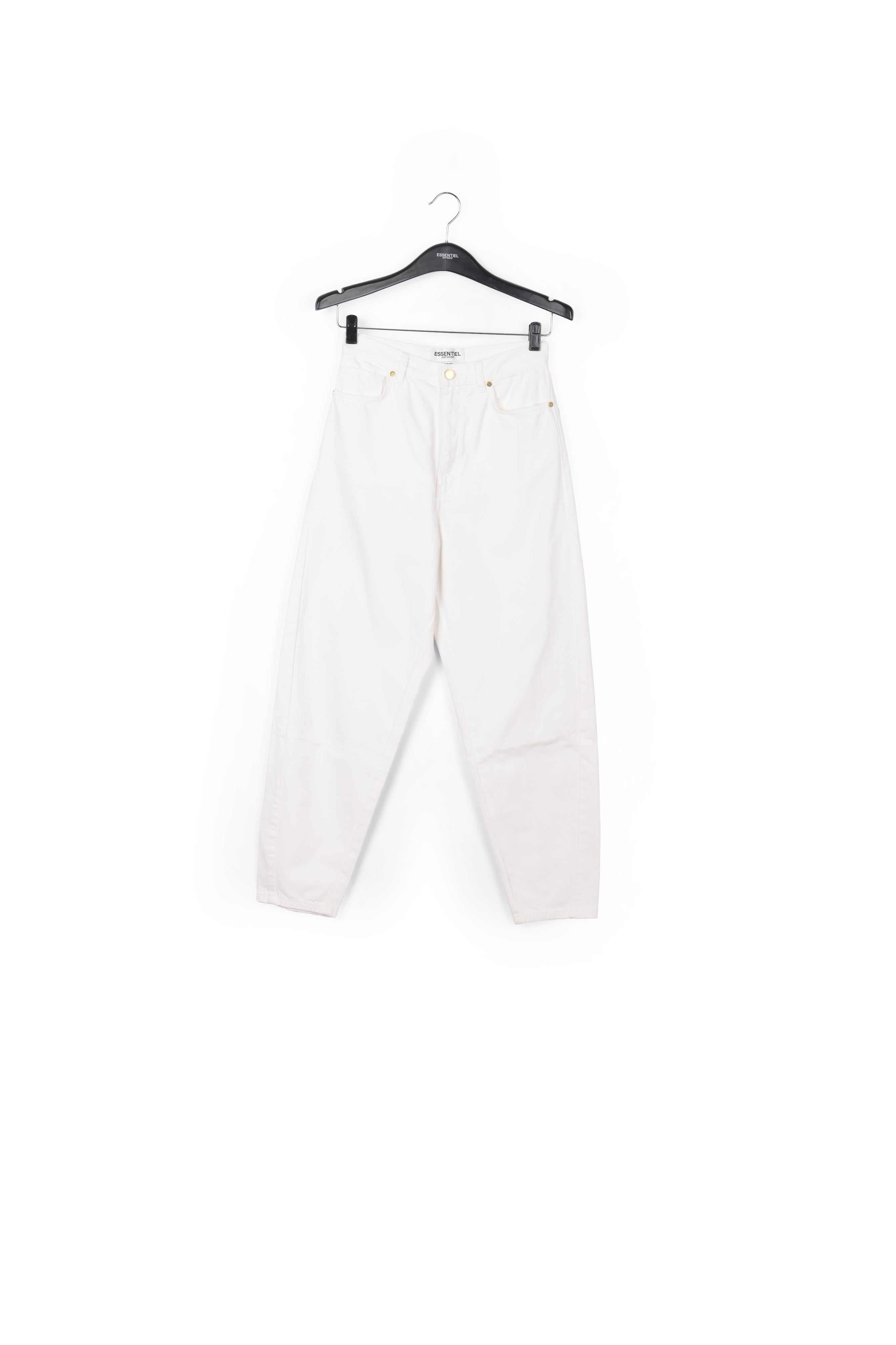 Gebroken witte wijde jeans met hoge taille RE—SSENTIEL | Essentiel second hand