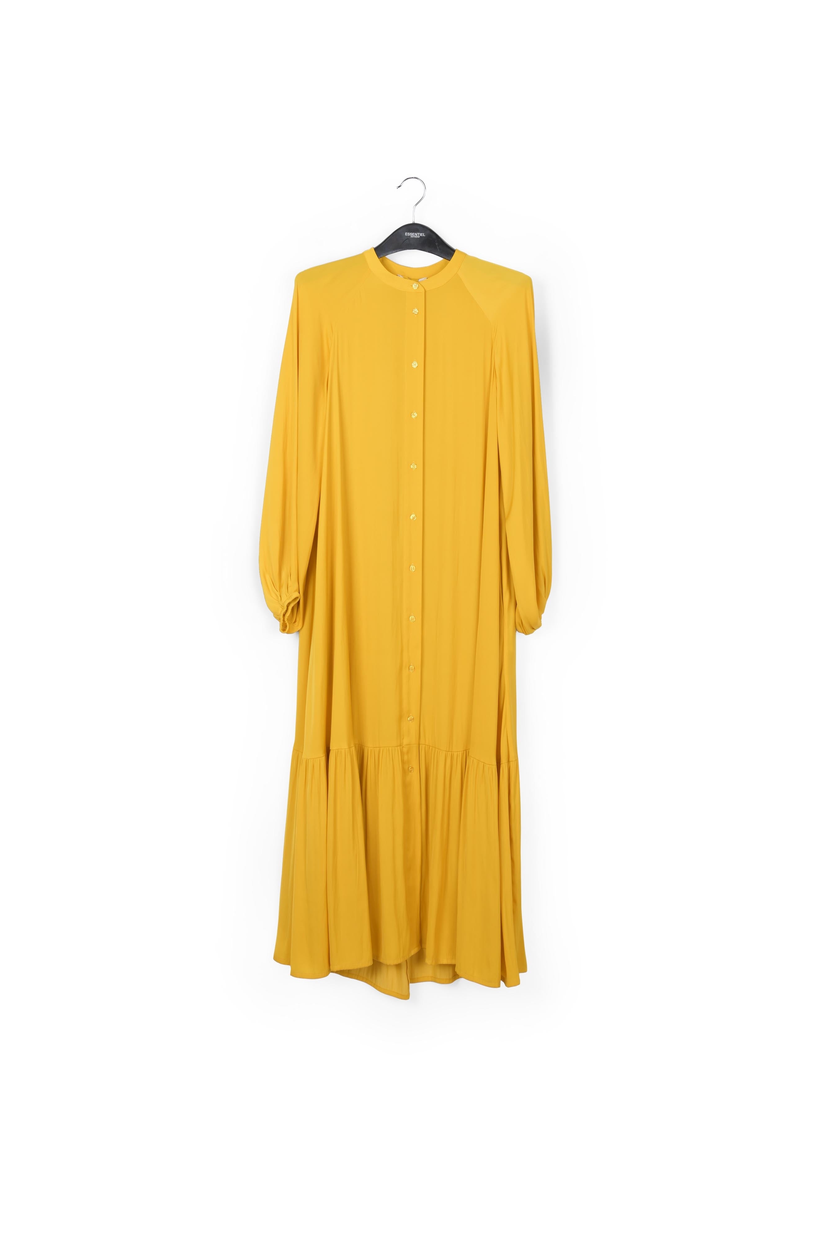 Yellow long-sleeved maxi dress RE—SSENTIEL | Essentiel second hand