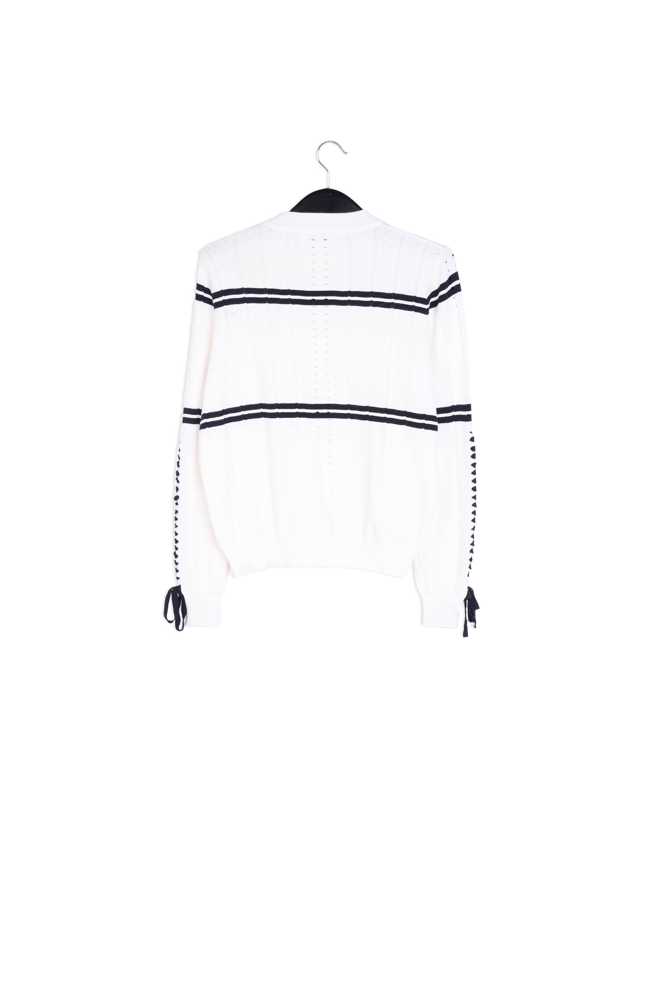 Off-white sweater with laces RE—SSENTIEL | Essentiel second hand