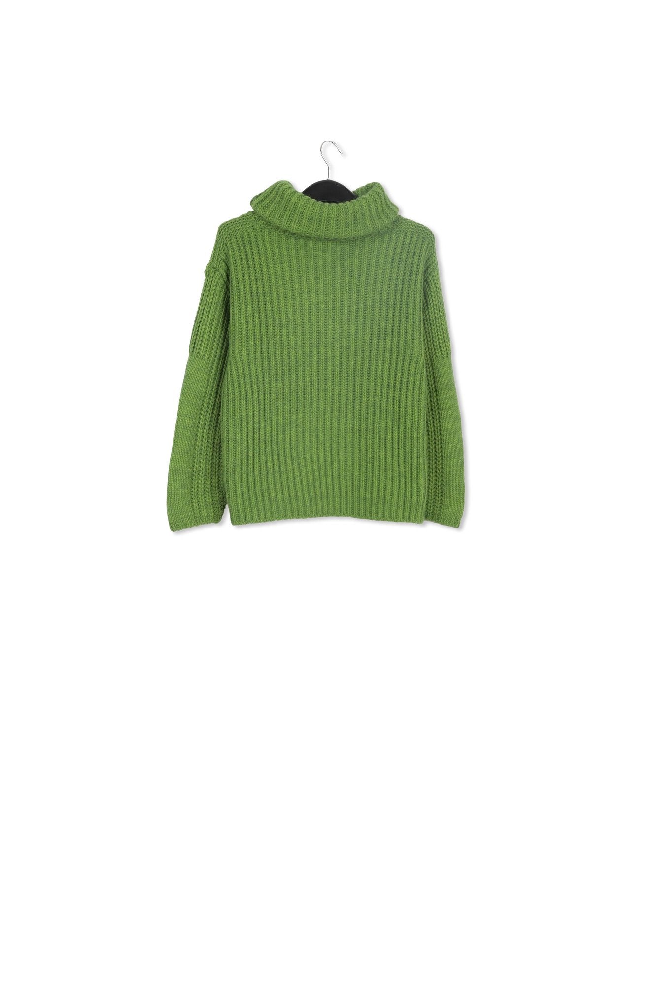 Green chunky ribbed turtleneck sweater RE—SSENTIEL | Essentiel second hand