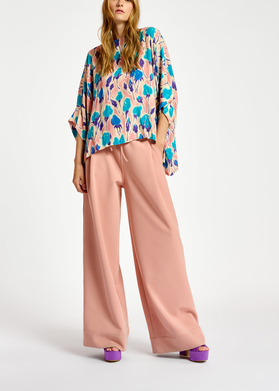 Vintage pink wide-leg pants RE—SSENTIEL | Essentiel second hand
