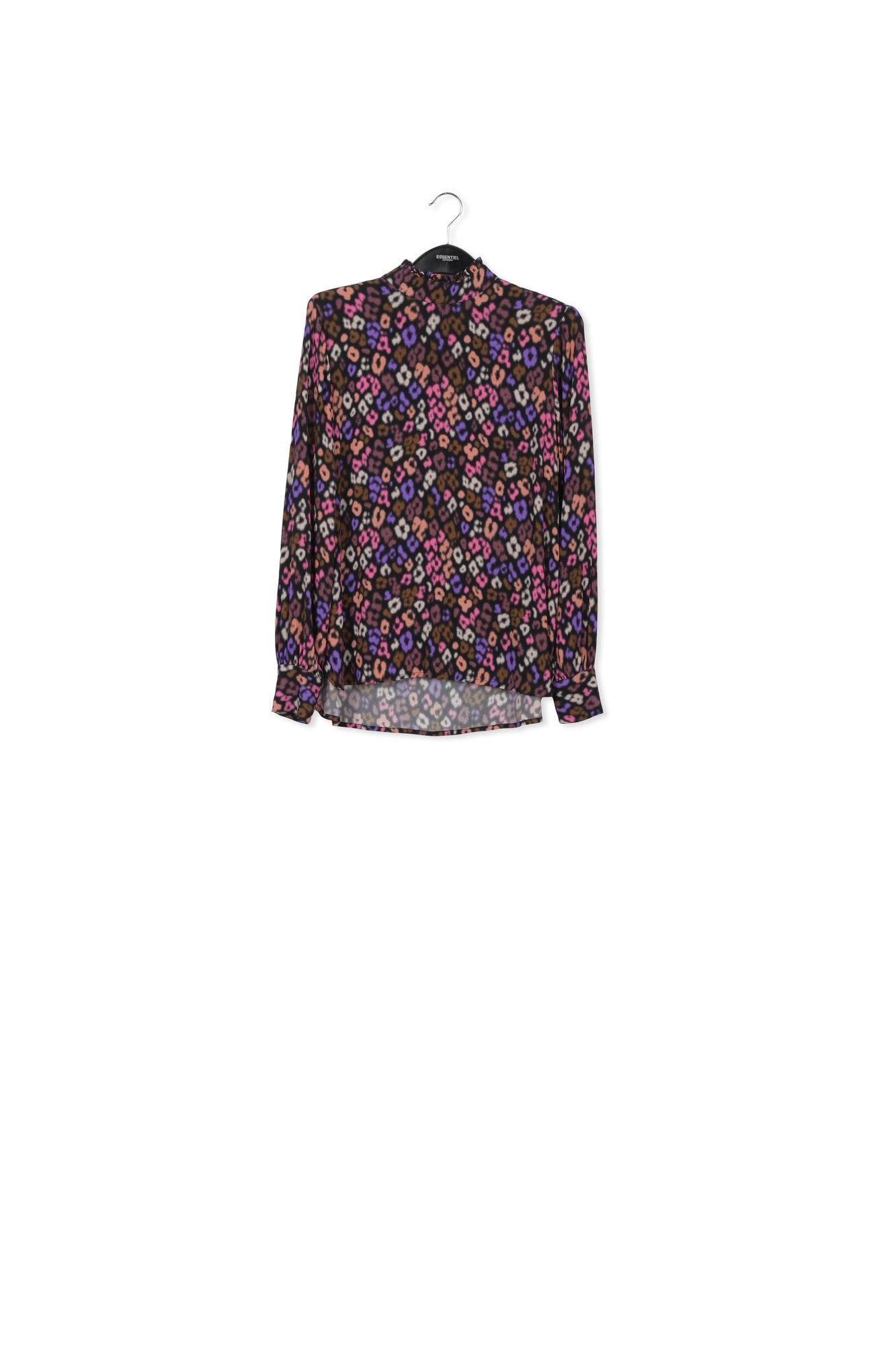 Multicolor high-neck top with leopard print RE—SSENTIEL | Essentiel second hand