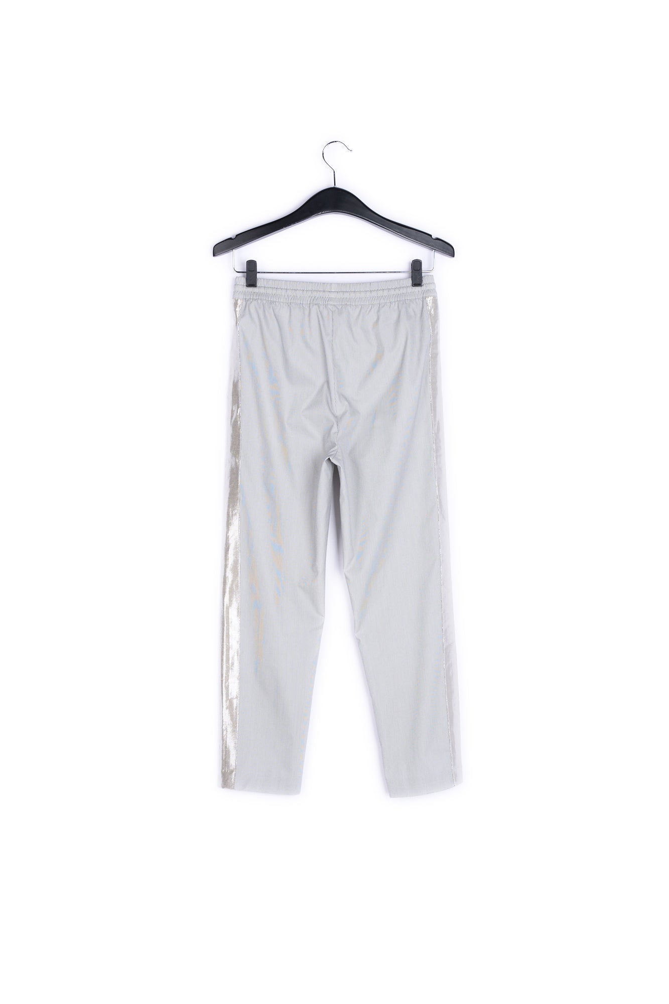Grey and off-white checked cotton-blend pants RE—SSENTIEL | Essentiel second hand