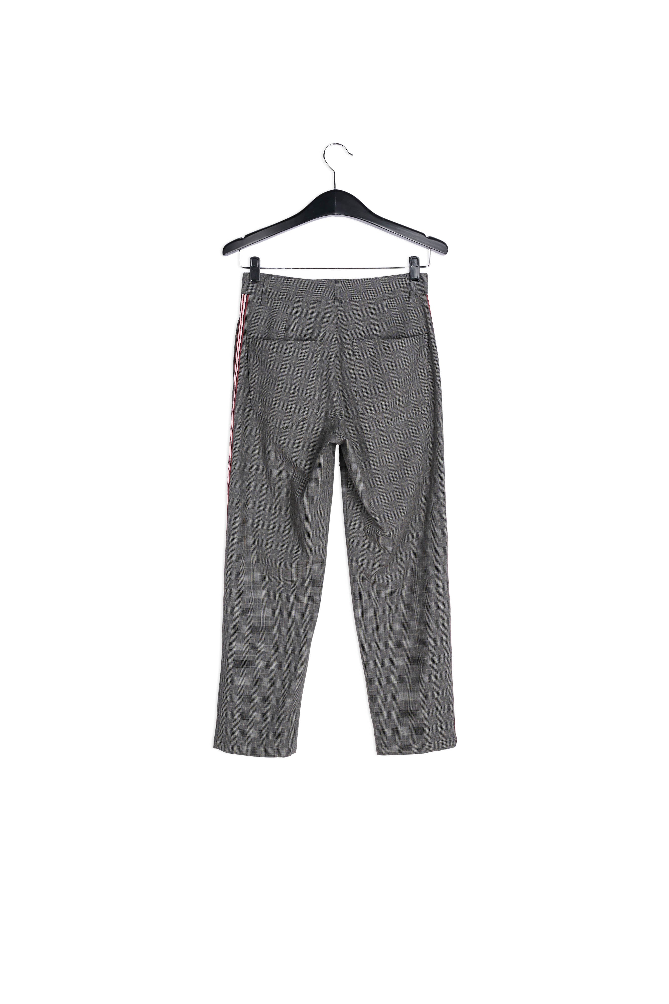 Pantalon gris foncé à carreaux RE—SSENTIEL | Essentiel second hand