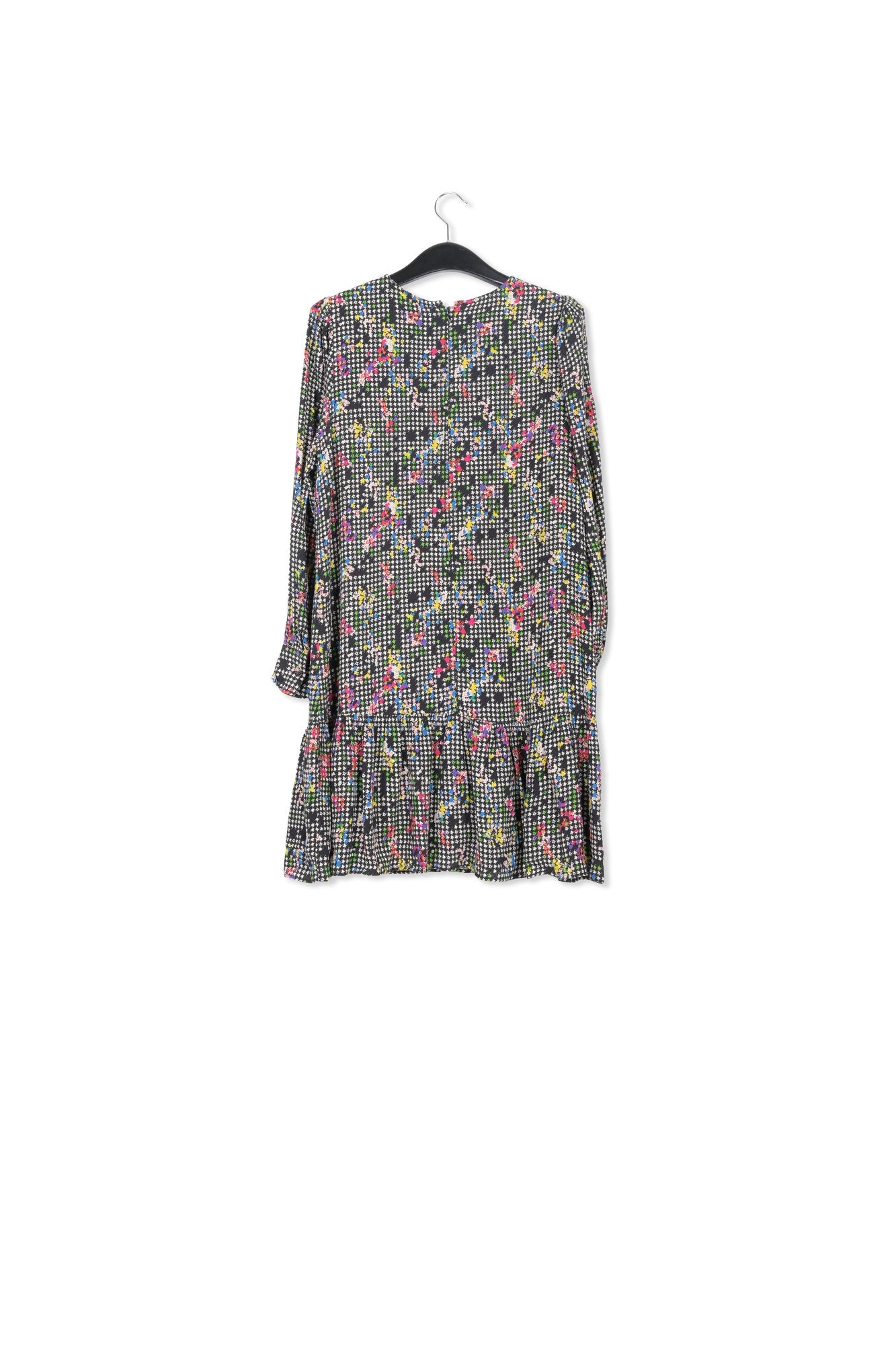 Mini-robe noire et blanche à  volants RE—SSENTIEL | Essentiel second hand