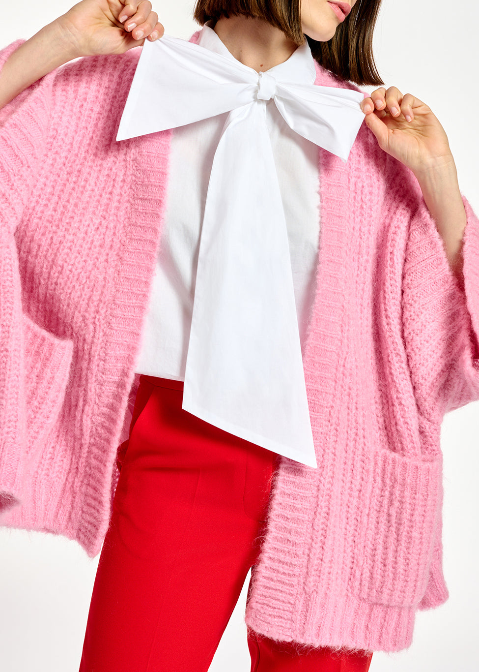 Pink boxy cut cardigan RE—SSENTIEL | Essentiel second hand
