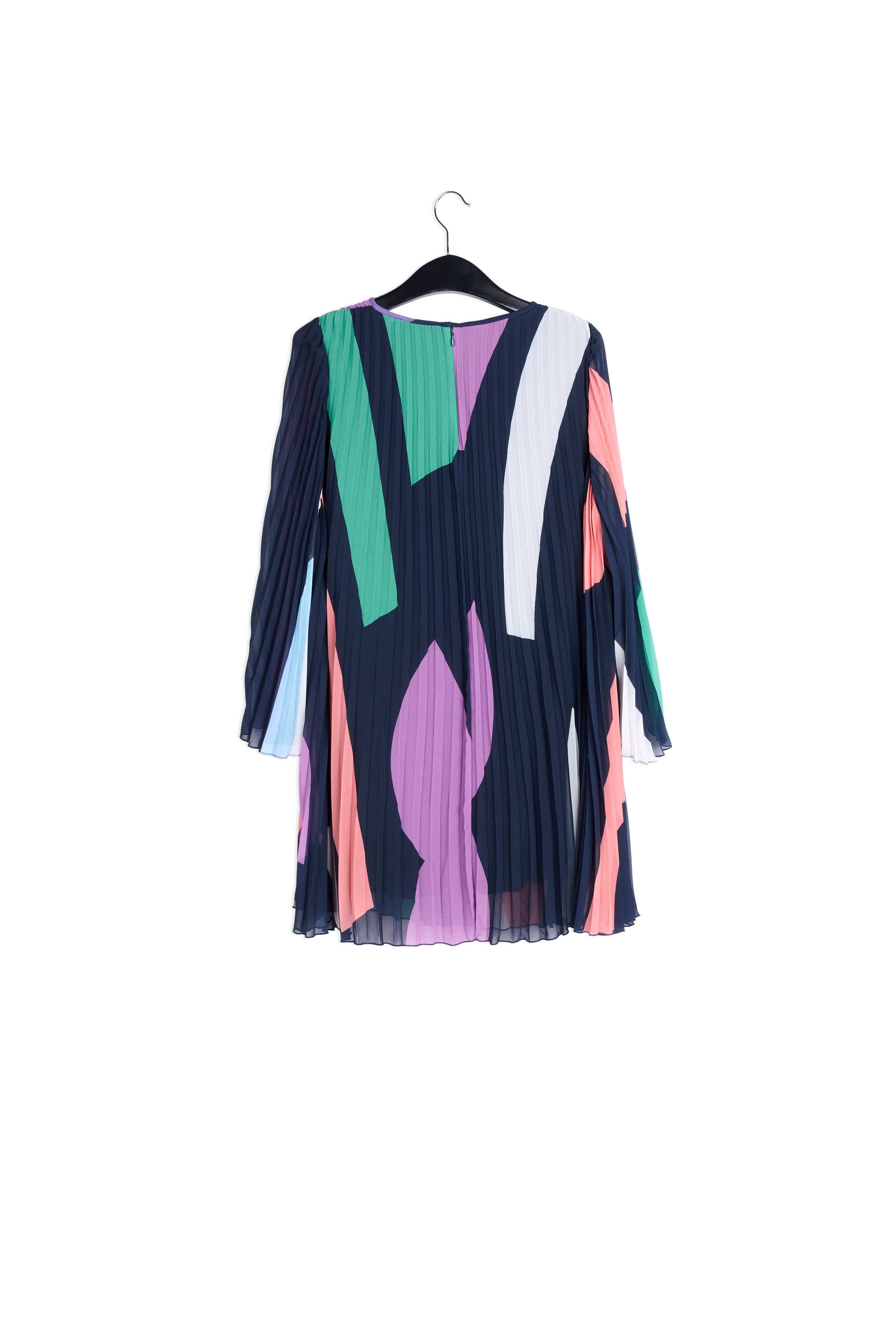 Pink watercolor print plissé mini dress RE—SSENTIEL | Essentiel second hand