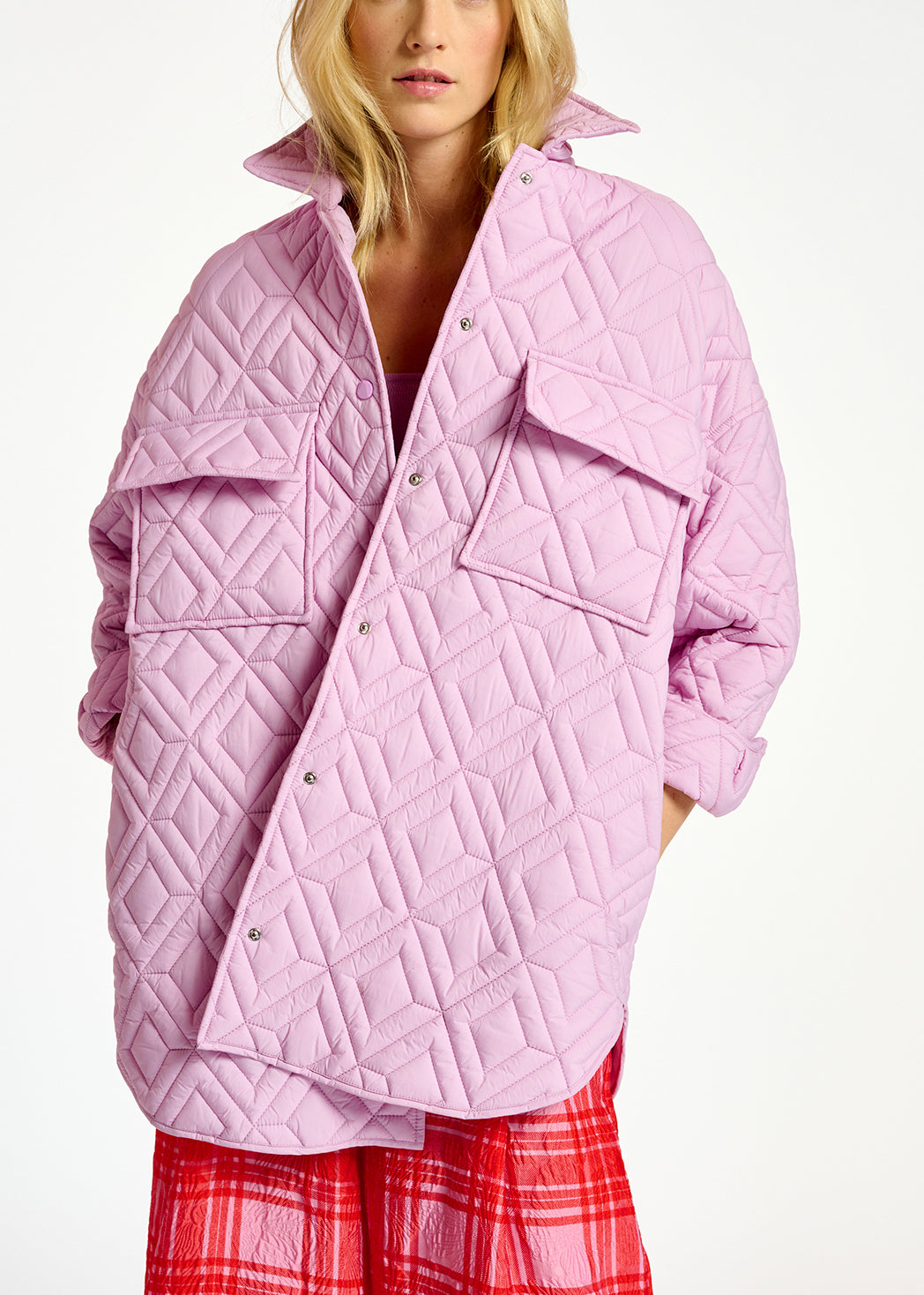 Lila gewatteerd vest RE—SSENTIEL | Essentiel second hand