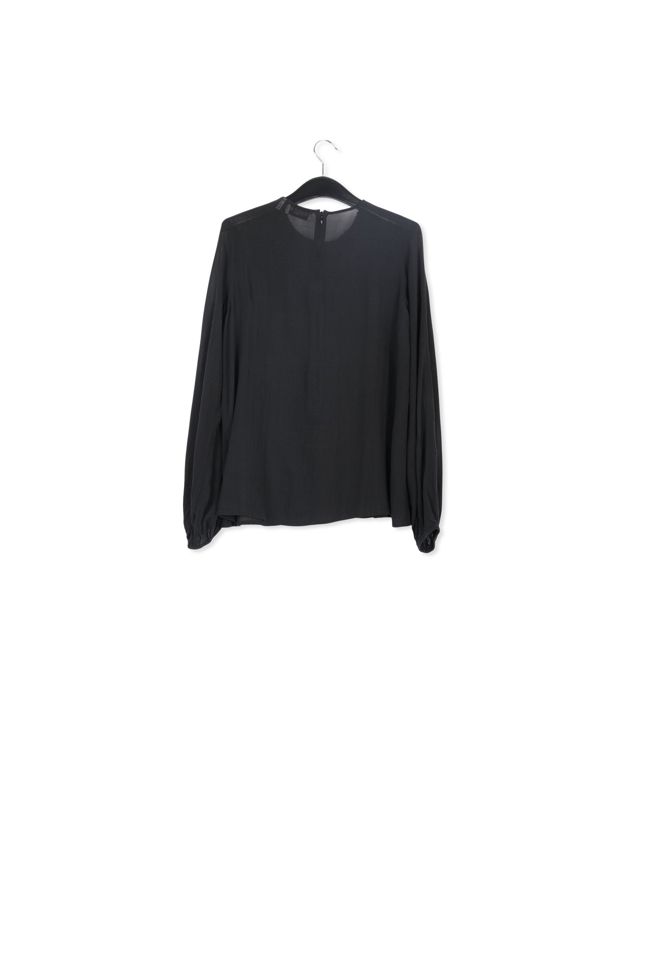 Black sequin-embroidered top with ruffles RE—SSENTIEL | Essentiel second hand
