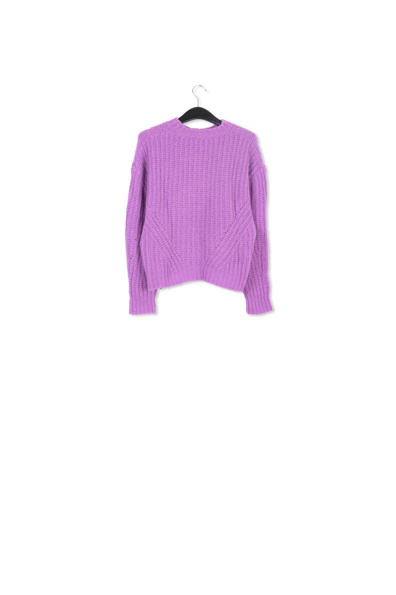 Pull en tricot côtelé pourpre RE—SSENTIEL | Essentiel second hand
