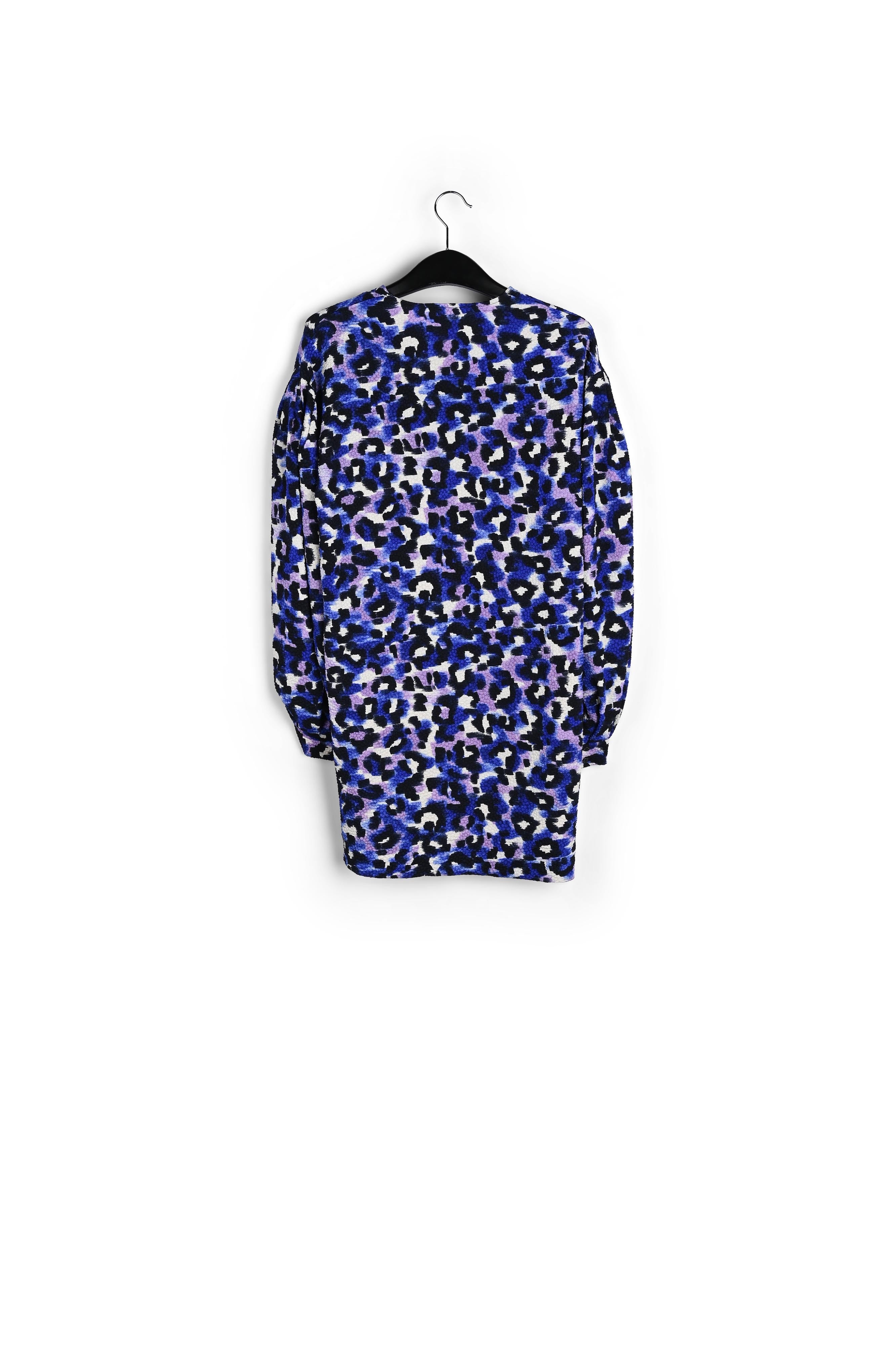 Blue and lilac leopard print mini dress RE—SSENTIEL | Essentiel second hand