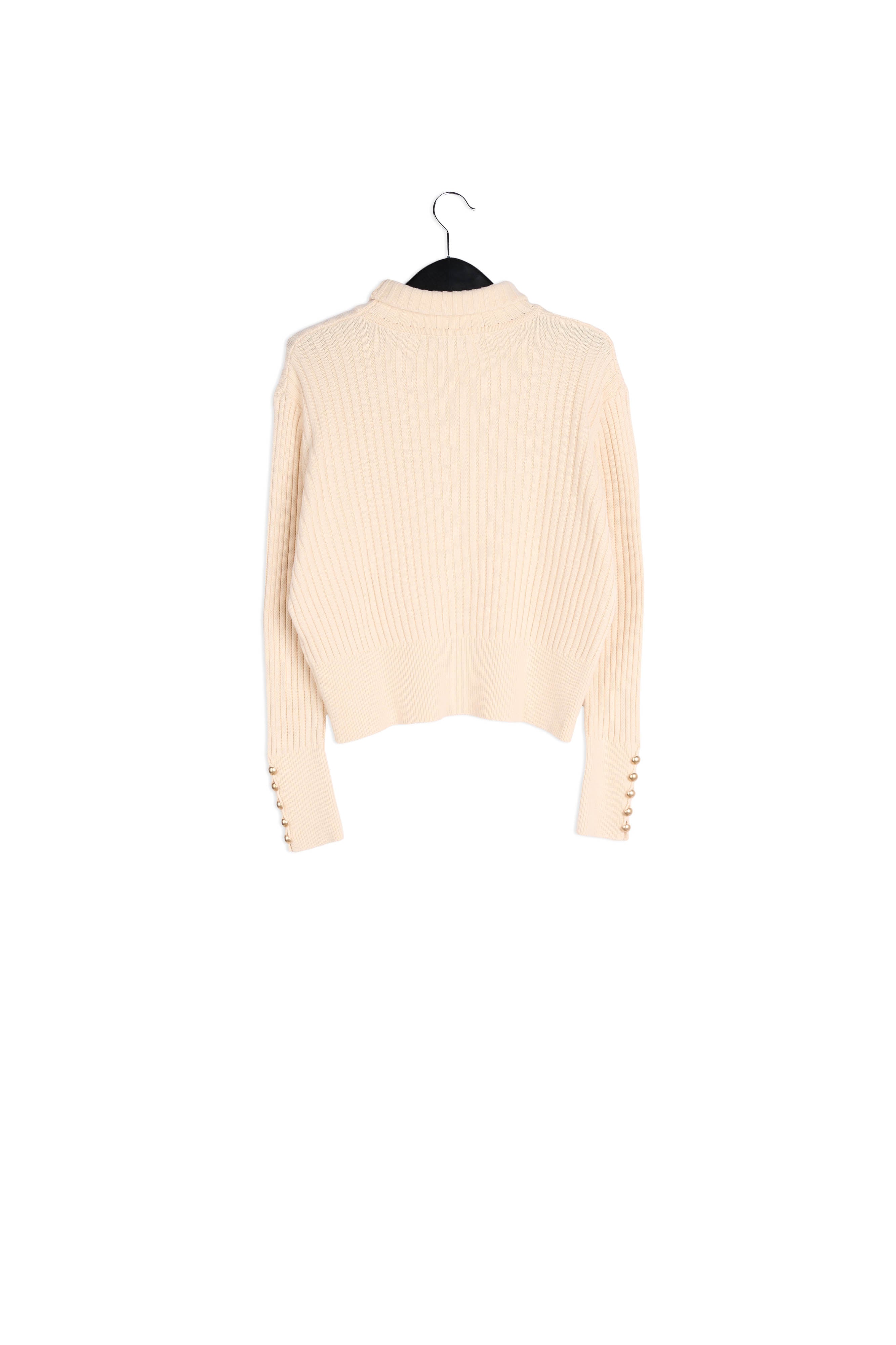 Off-white cotton and wool-blend turtleneck sweater RE—SSENTIEL | Essentiel second hand
