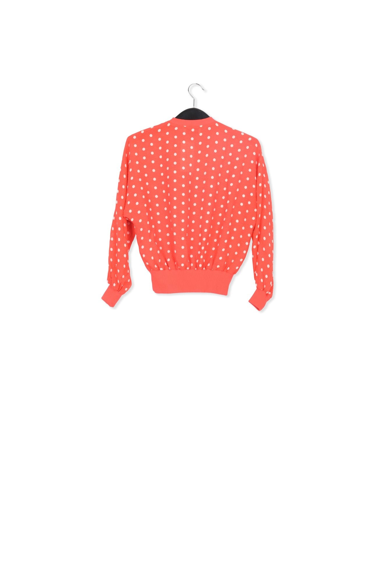 Rode wijde top met witte stippen RE—SSENTIEL | Essentiel second hand