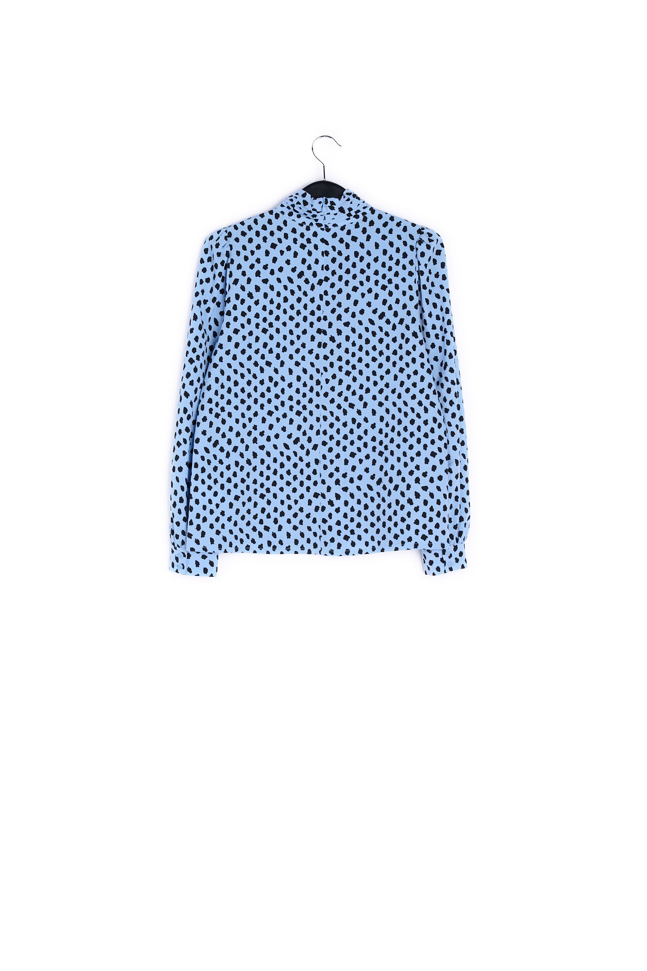 Light blue polka dot turtleneck top RE—SSENTIEL | Essentiel second hand