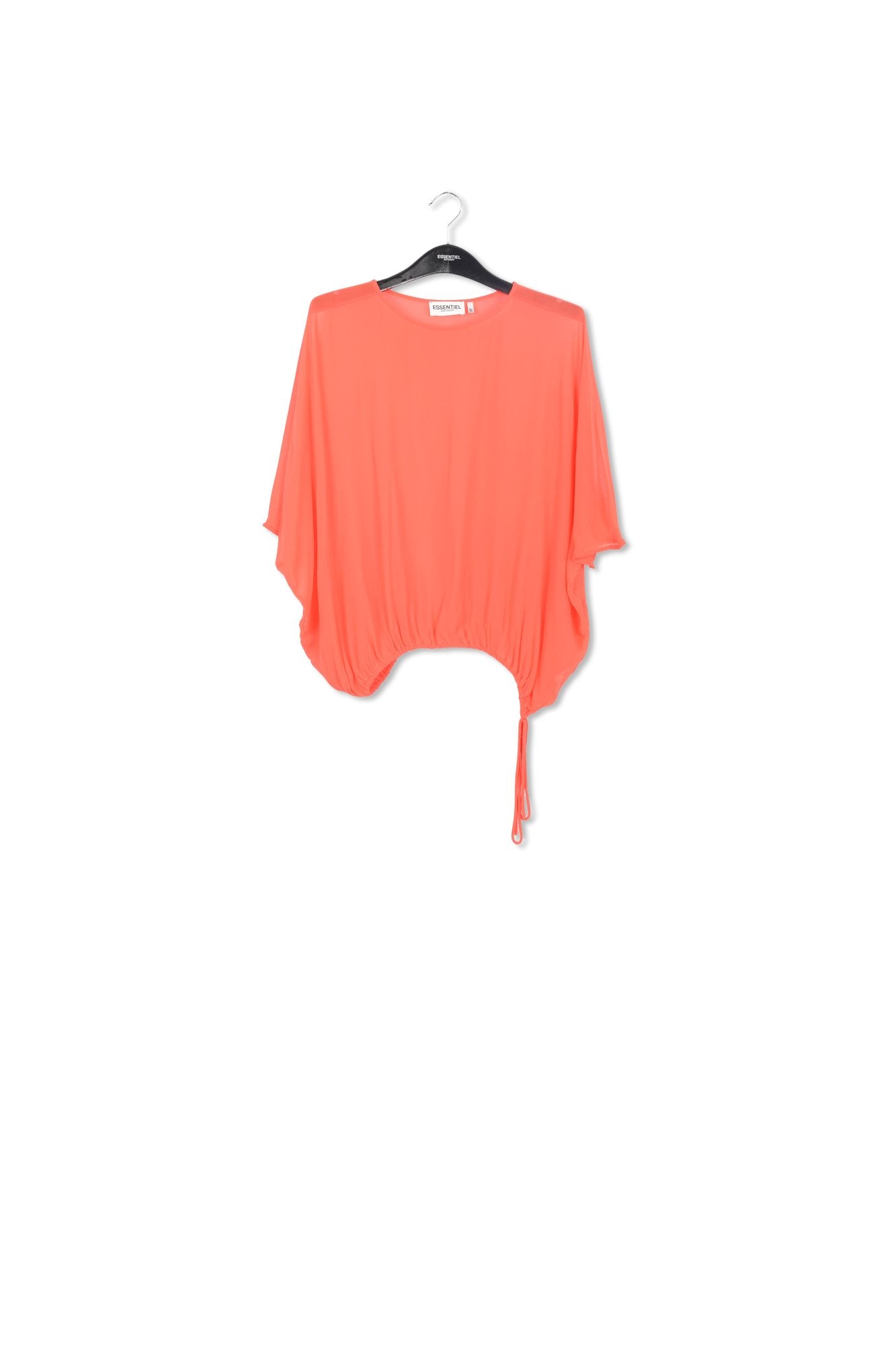 Red voluminous sheer top RE—SSENTIEL | Essentiel second hand