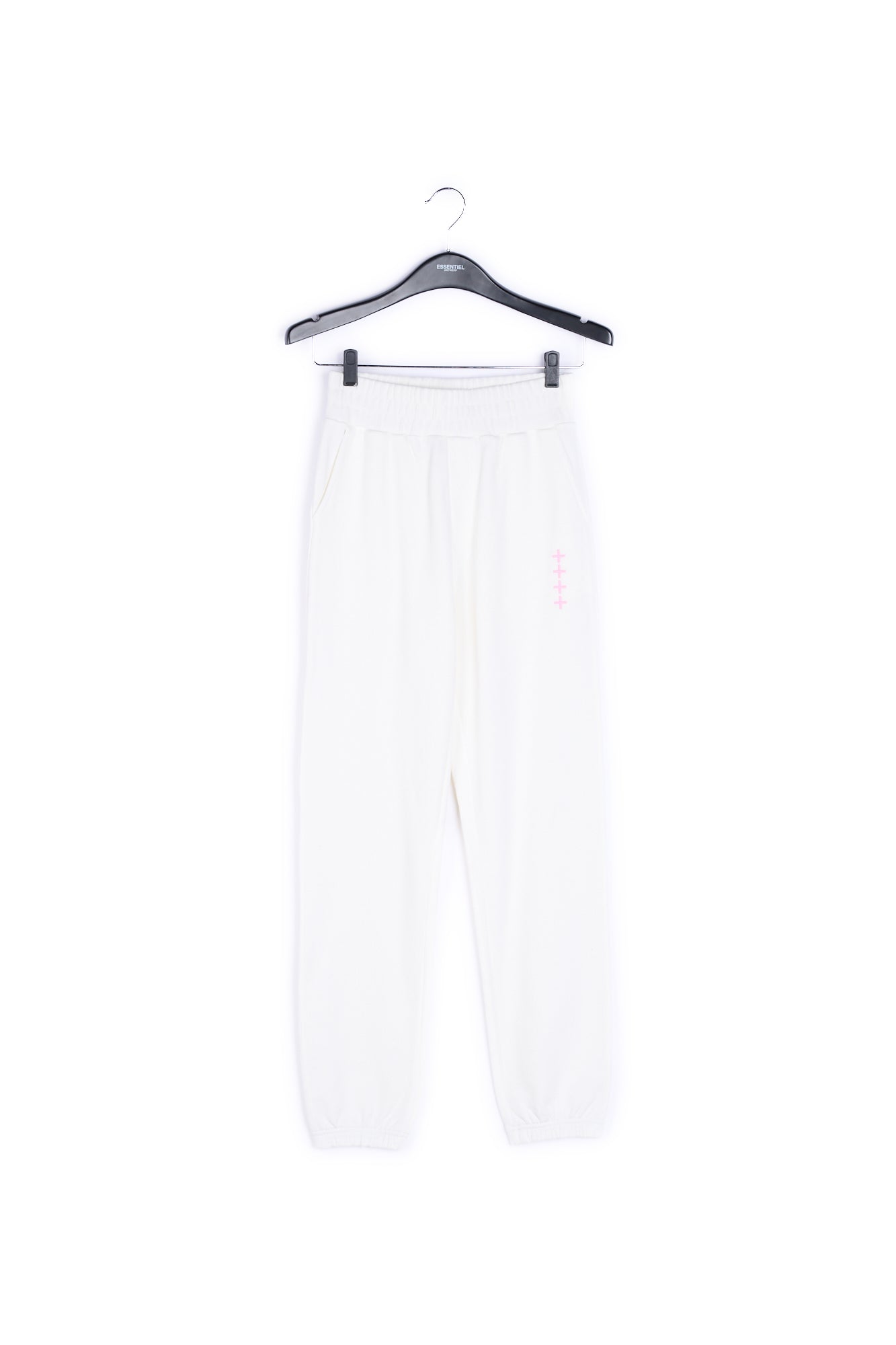 Light pink organic cotton-jersey sweatpants RE—SSENTIEL | Essentiel second hand