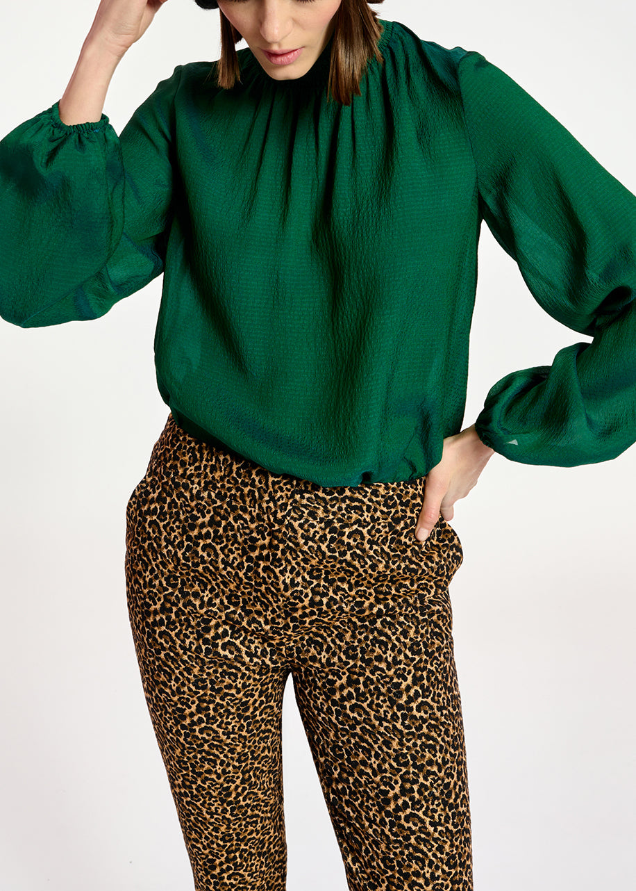 Dark green loose-fit top RE—SSENTIEL | Essentiel second hand