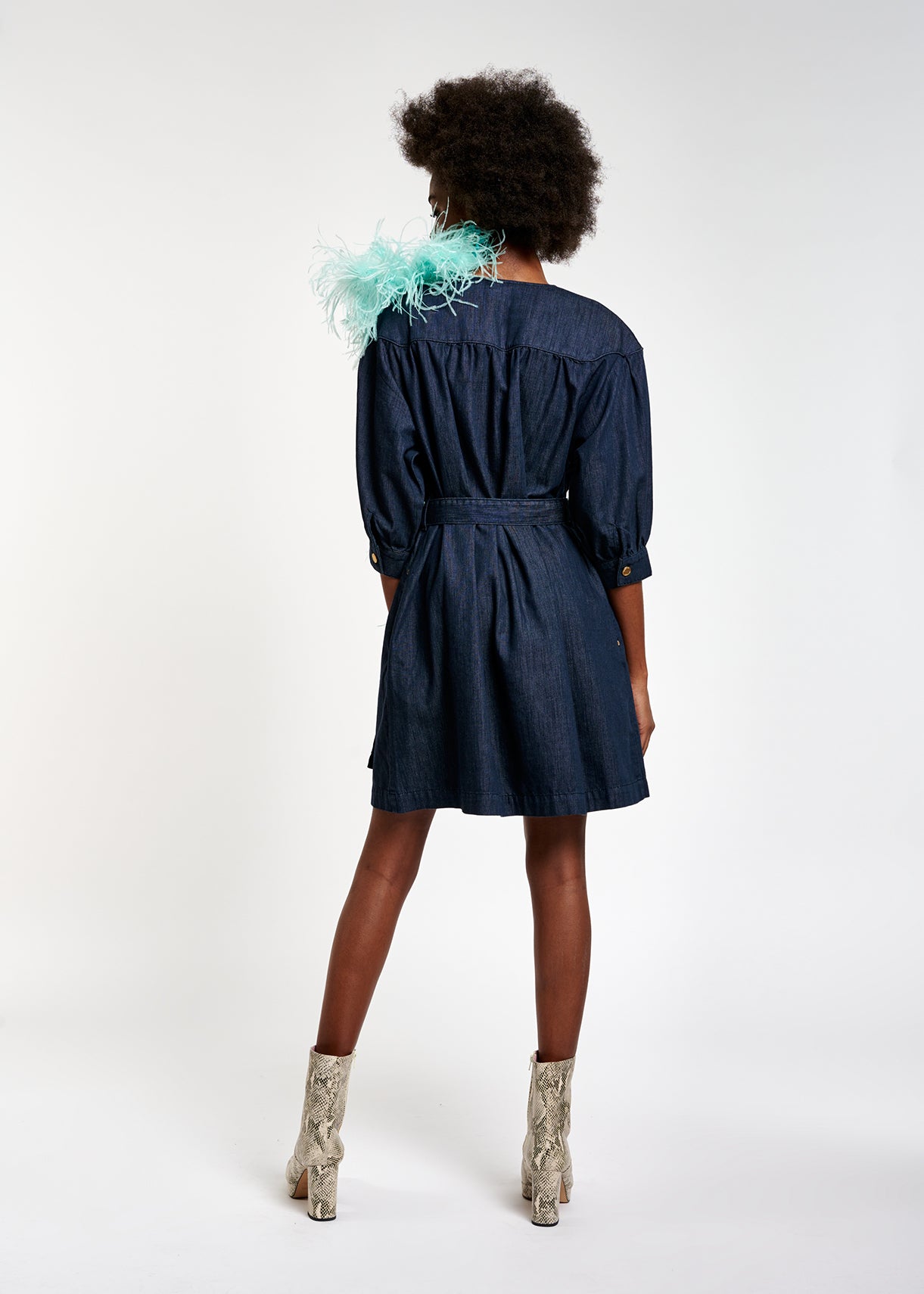 Mini robe jean bleu foncé RE—SSENTIEL | Essentiel second hand