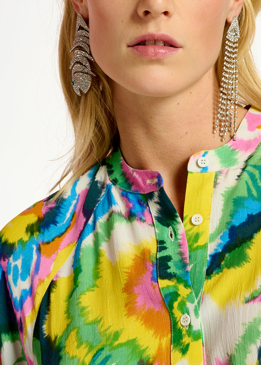 Hemd met kleurrijke bloemenprint RE—SSENTIEL | Essentiel second hand