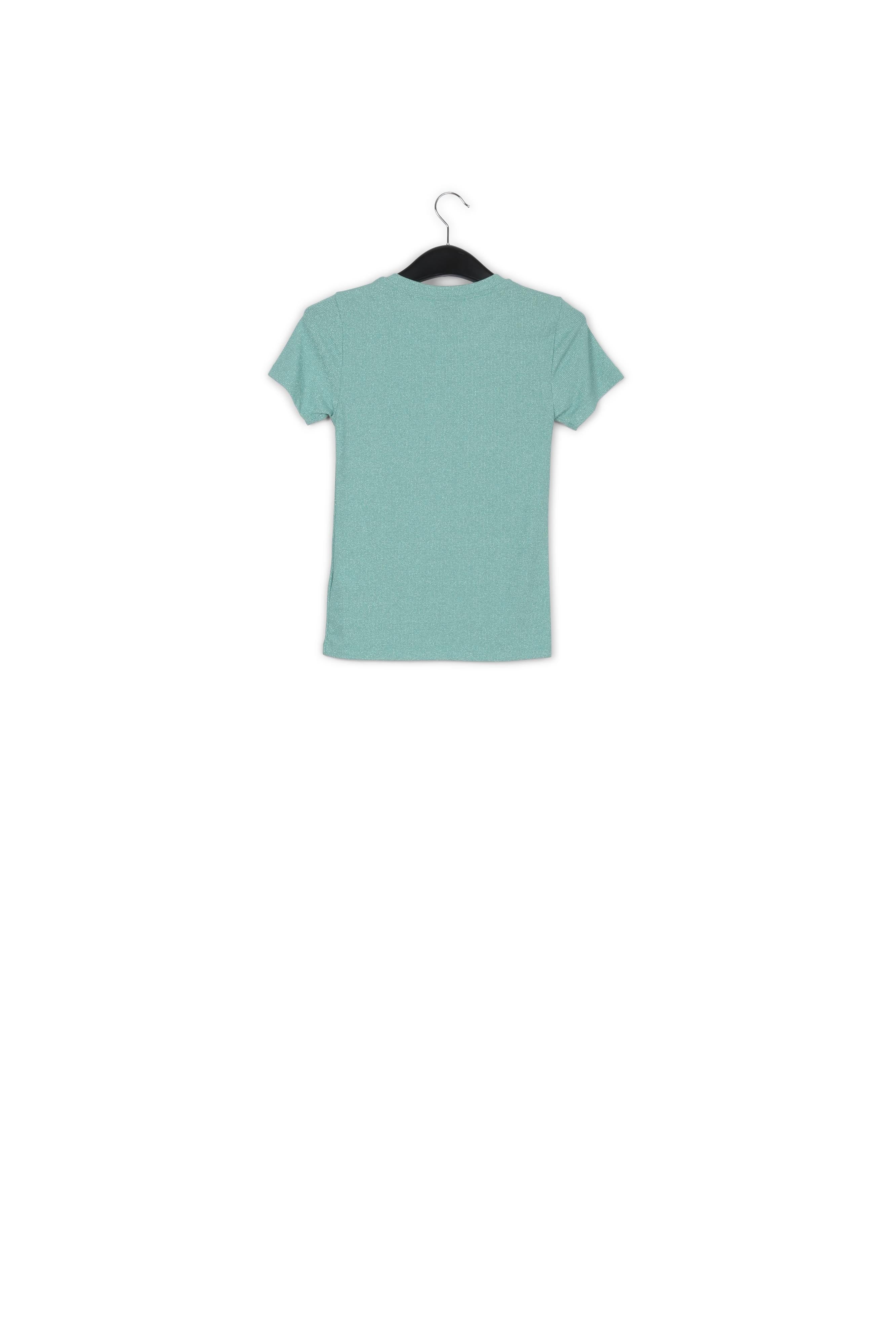 Turquoise lurex T-shirt RE—SSENTIEL | Essentiel second hand