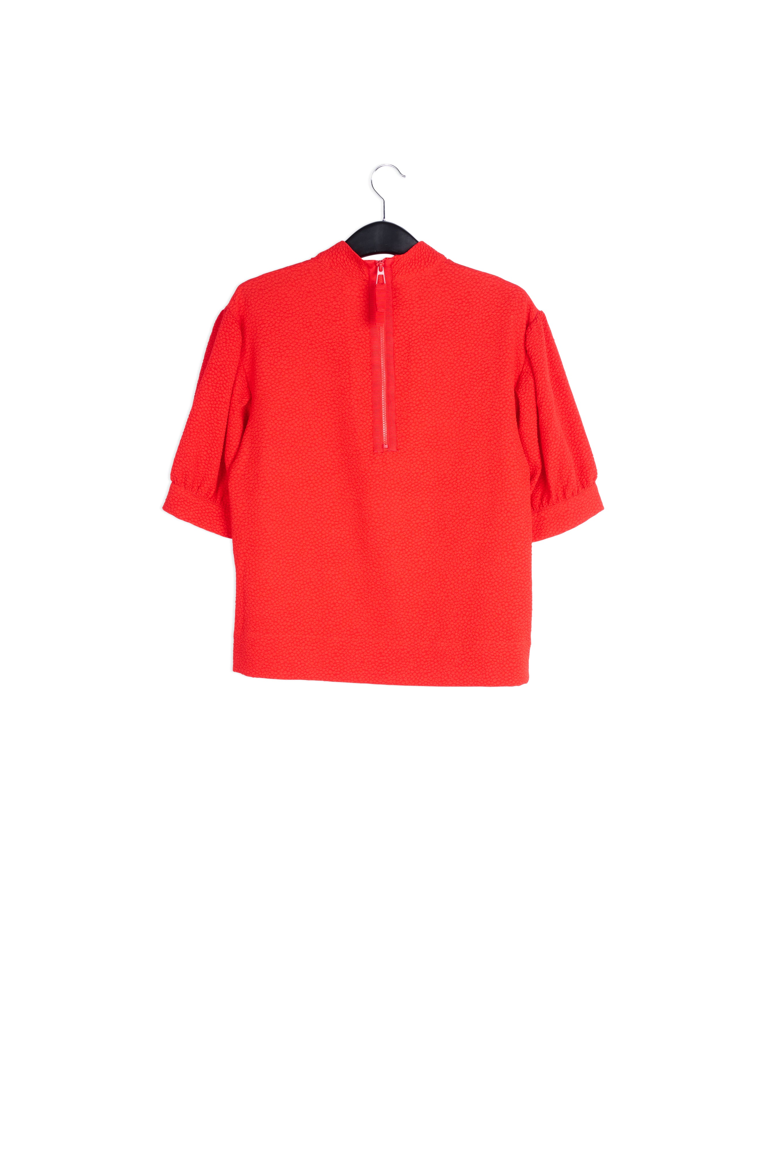 Pink, red and off-white leopard print top RE—SSENTIEL | Essentiel second hand