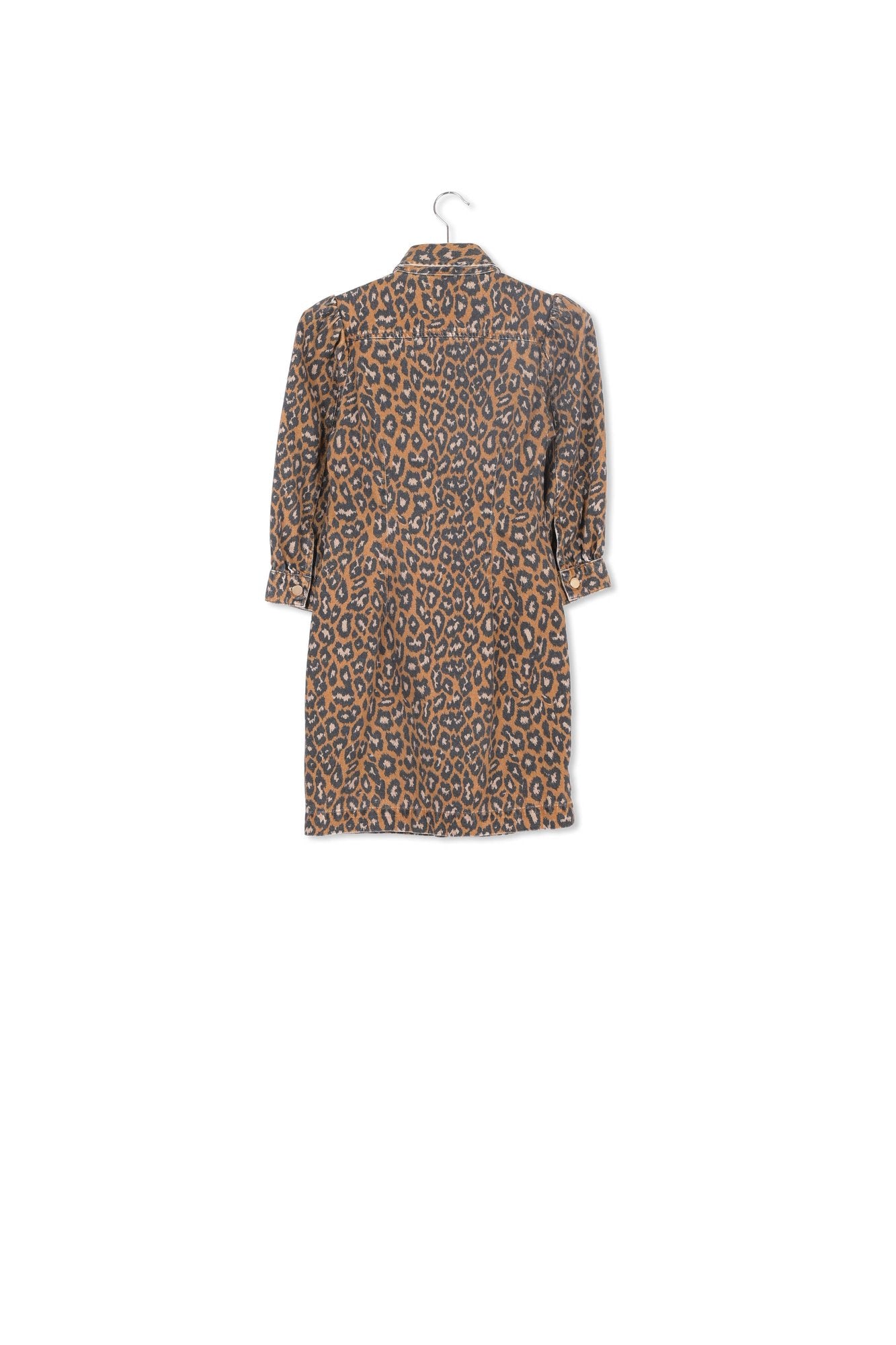 Mini robe jean à  imprimé léopard RE—SSENTIEL | Essentiel second hand