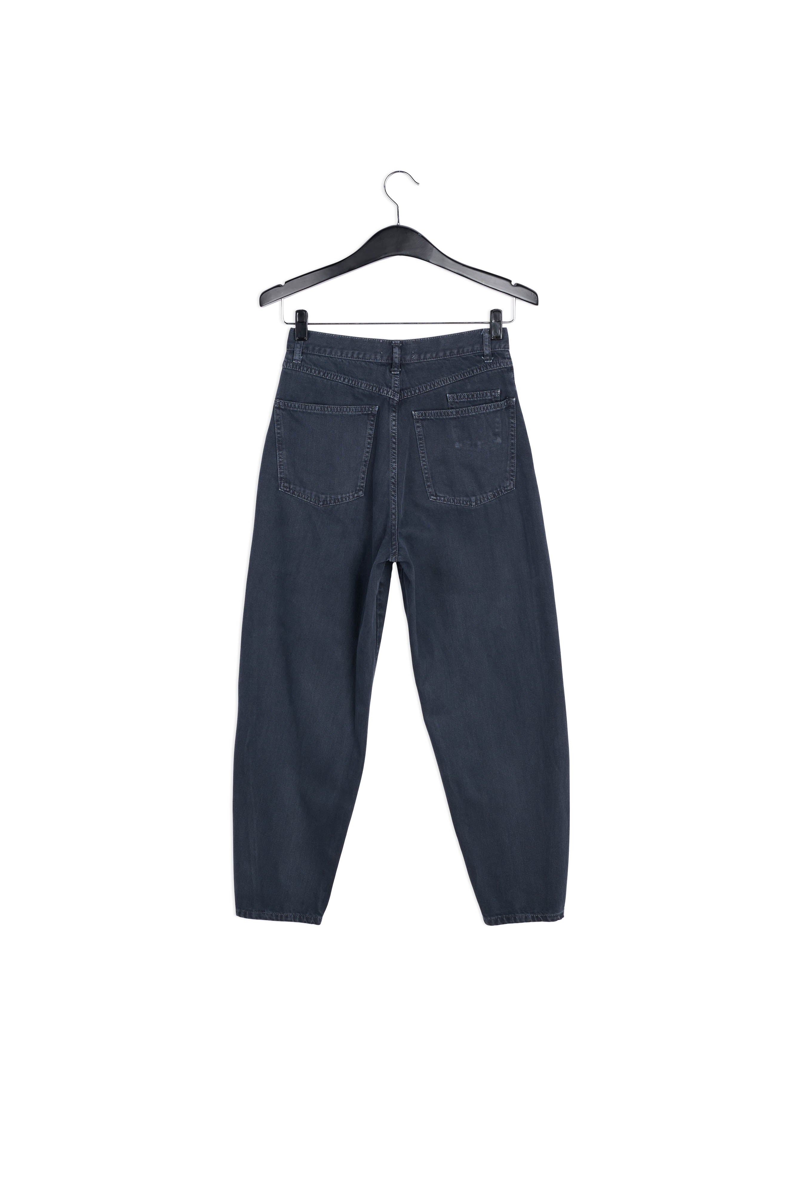 Zwarte wijde jeans met hoge taille RE—SSENTIEL | Essentiel second hand