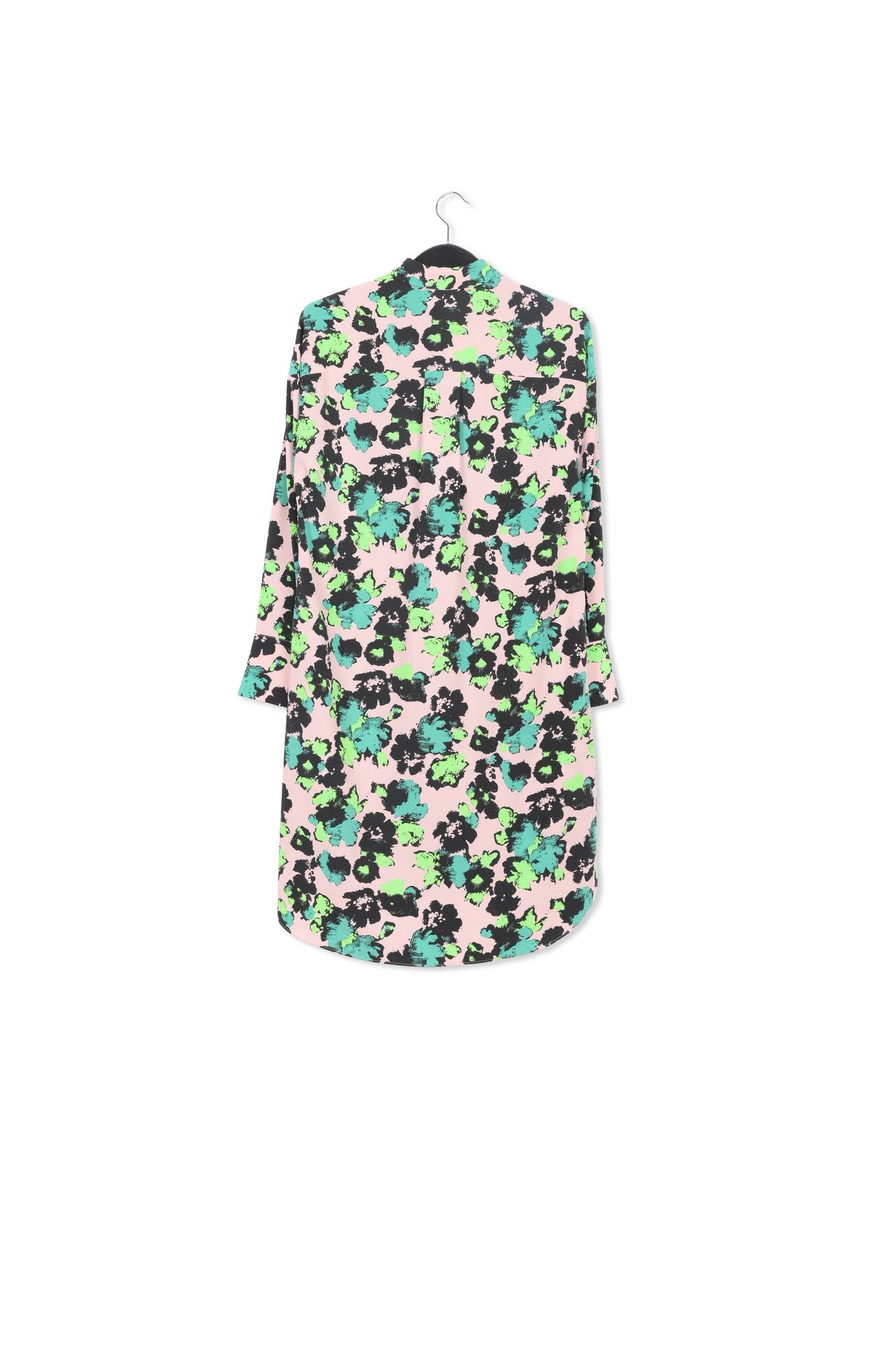 Mini-robe chemise rose à fleurs RE—SSENTIEL | Essentiel second hand