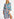 Robe midi à imprimé fleuri rose clair, bleu et pourpre Faume - seconde main