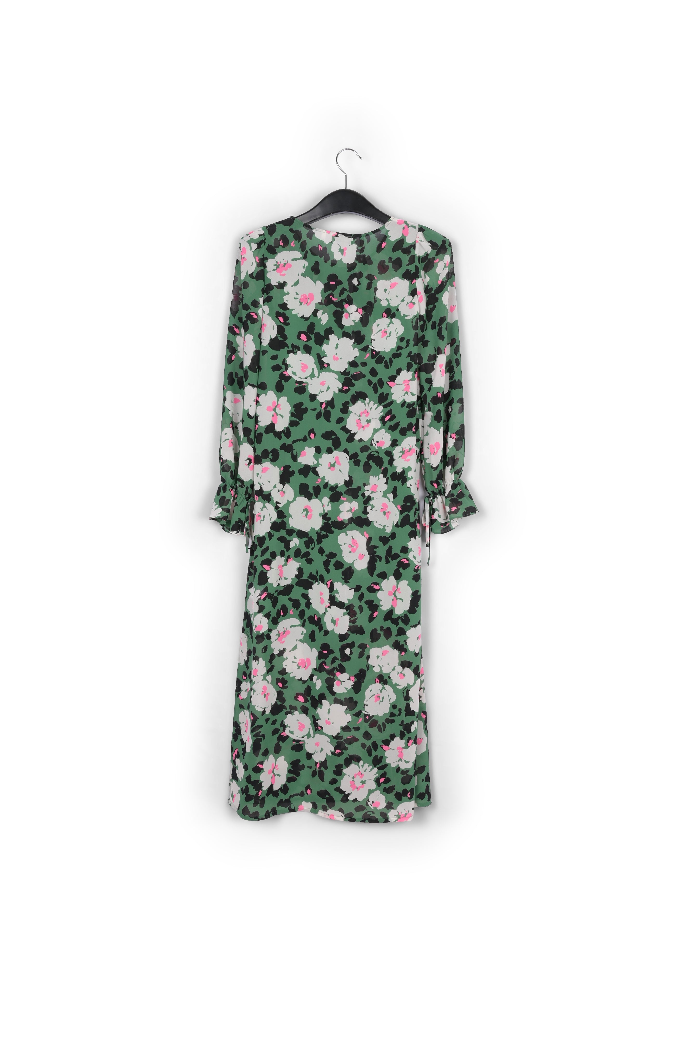 Green floral-print belted midi dress RE—SSENTIEL | Essentiel second hand