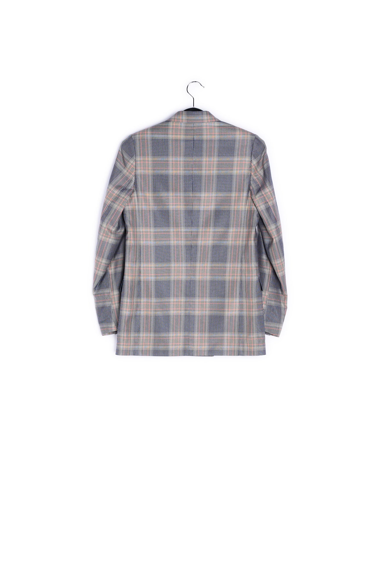 Veste croisée en tartan gris RE—SSENTIEL | Essentiel second hand