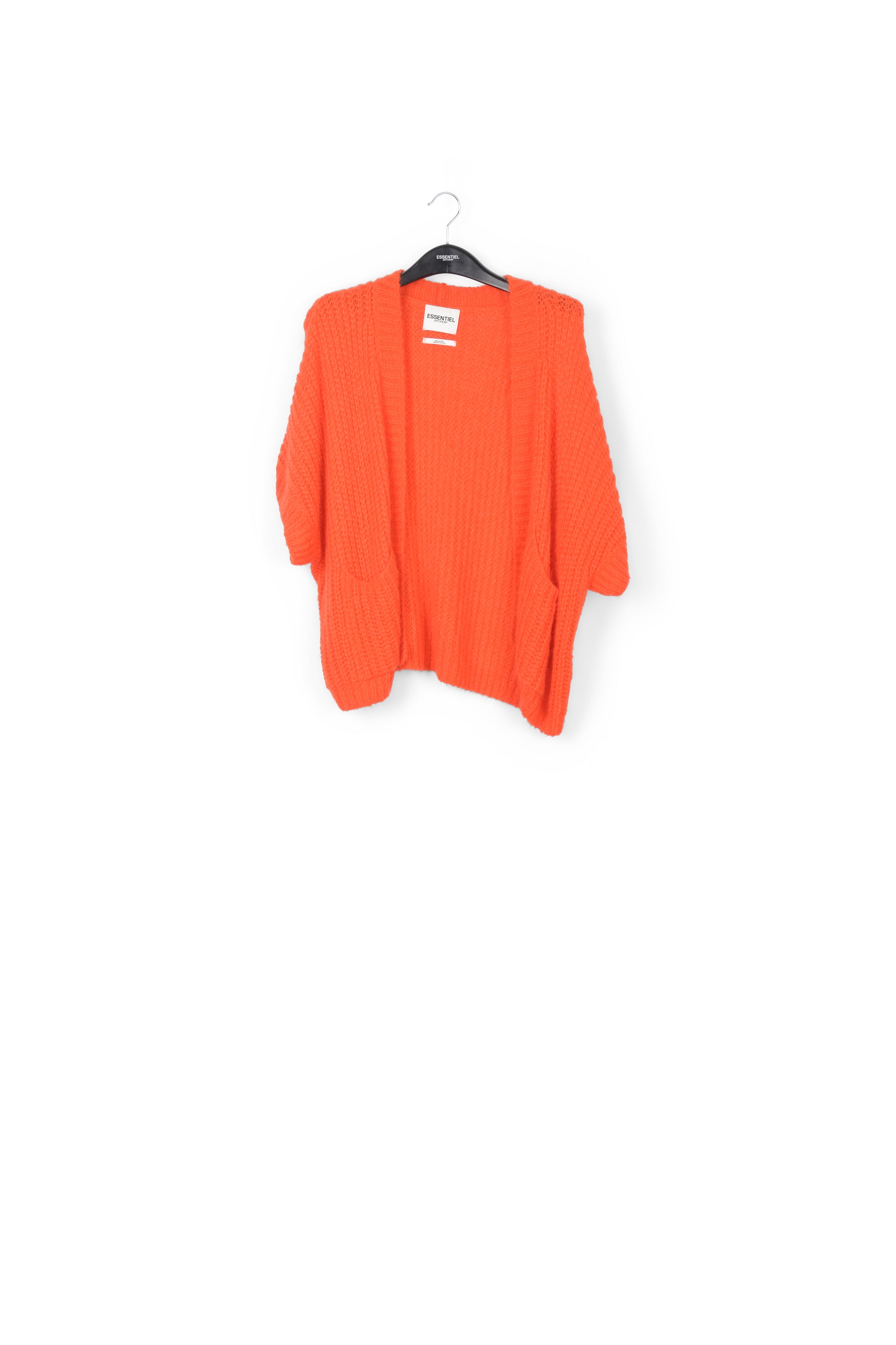 Cardigan orange en mohair mélangé RE—SSENTIEL | Essentiel second hand