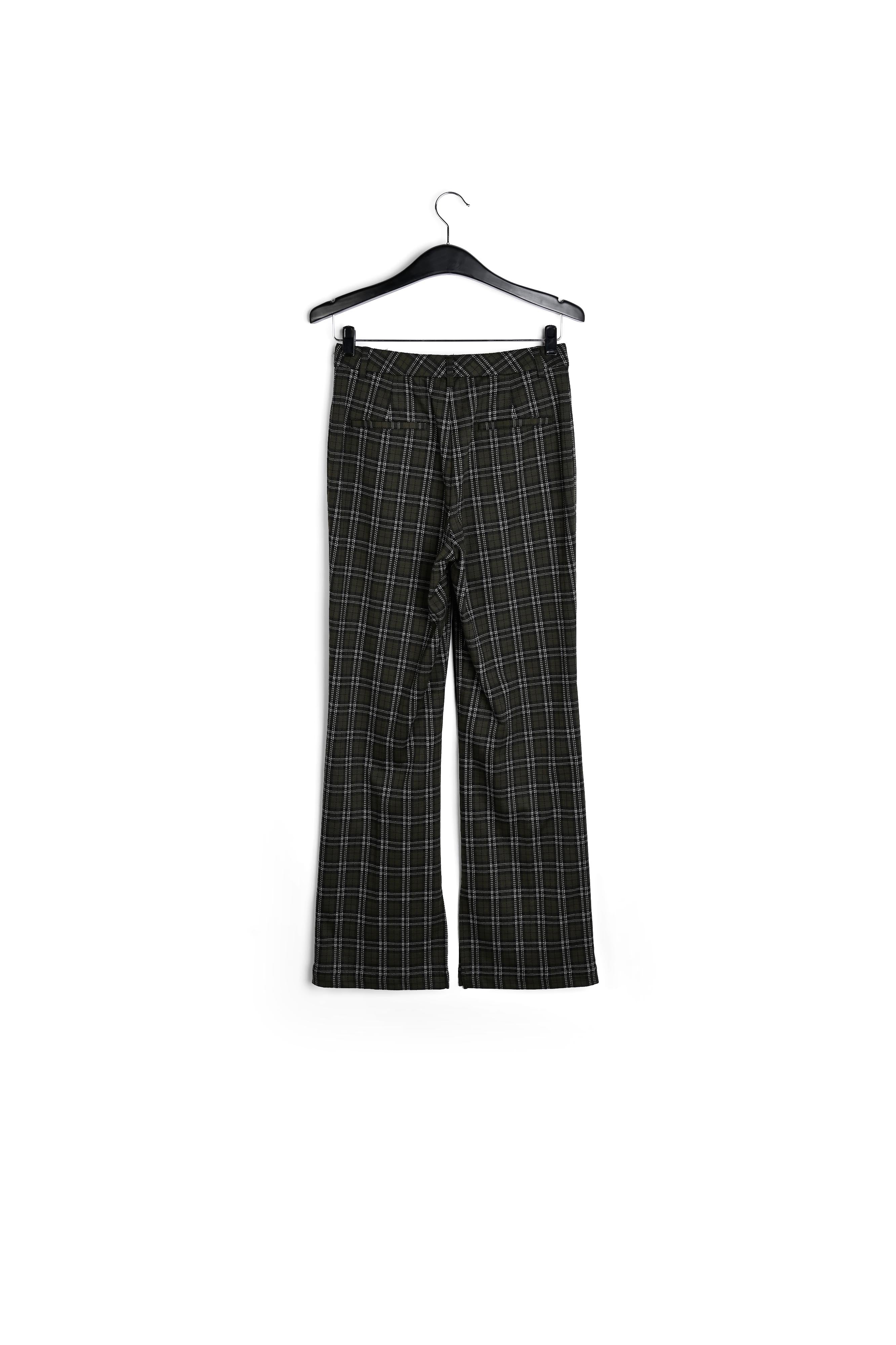 Kaki broek met ruitjes RE—SSENTIEL | Essentiel second hand