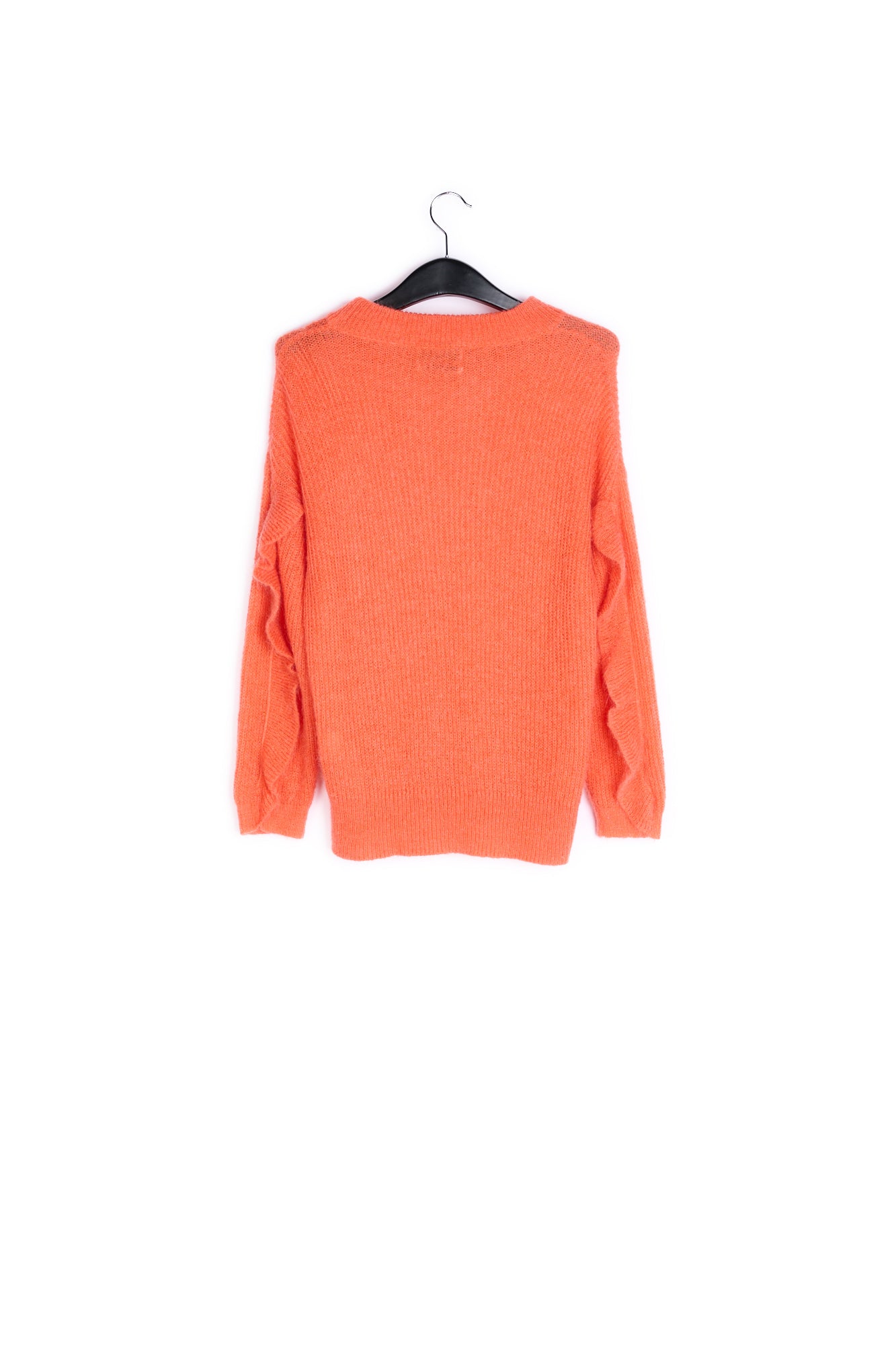 Soft mohair ruffled sweater in light orange RE—SSENTIEL | Essentiel second hand
