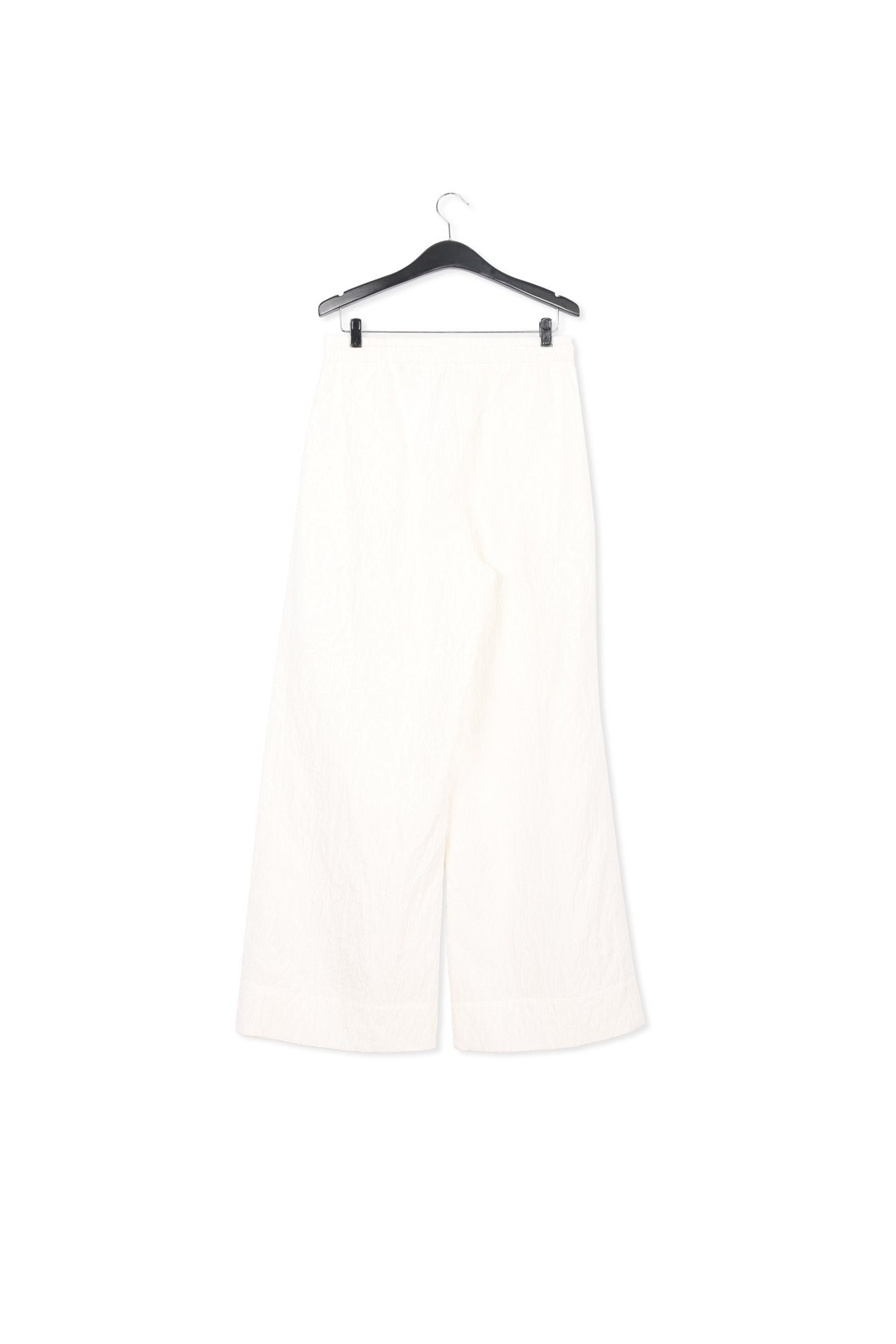 Off-white floral-jacquard wide-leg pants RE—SSENTIEL | Essentiel second hand