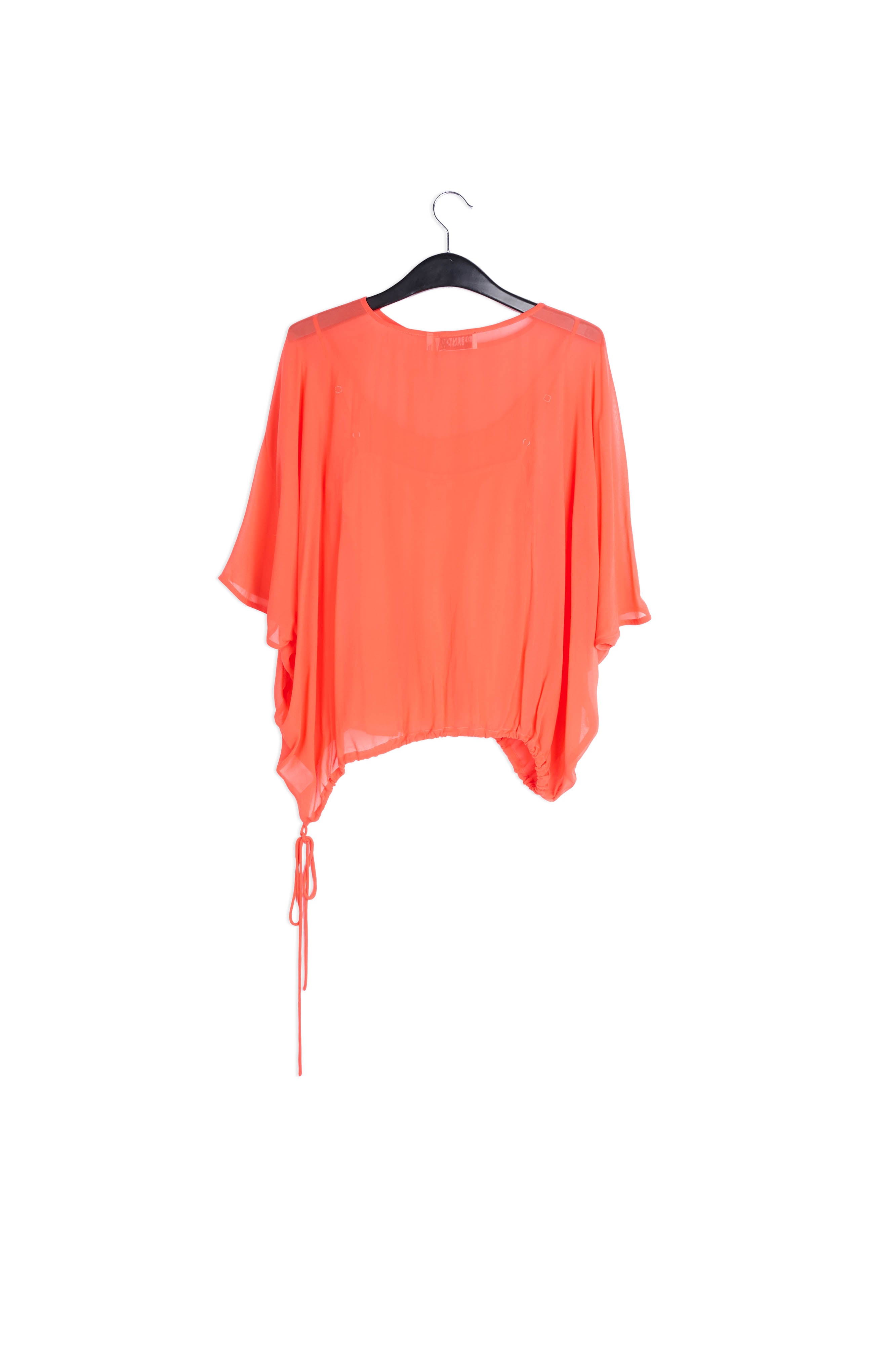 Rode doorschijnende top RE—SSENTIEL | Essentiel second hand