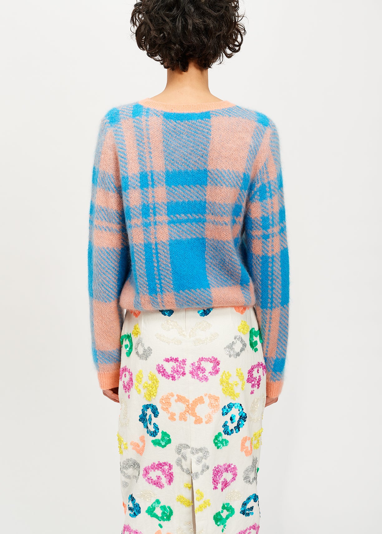 Off-white sequined leopard print pencil skirt RE—SSENTIEL | Essentiel second hand