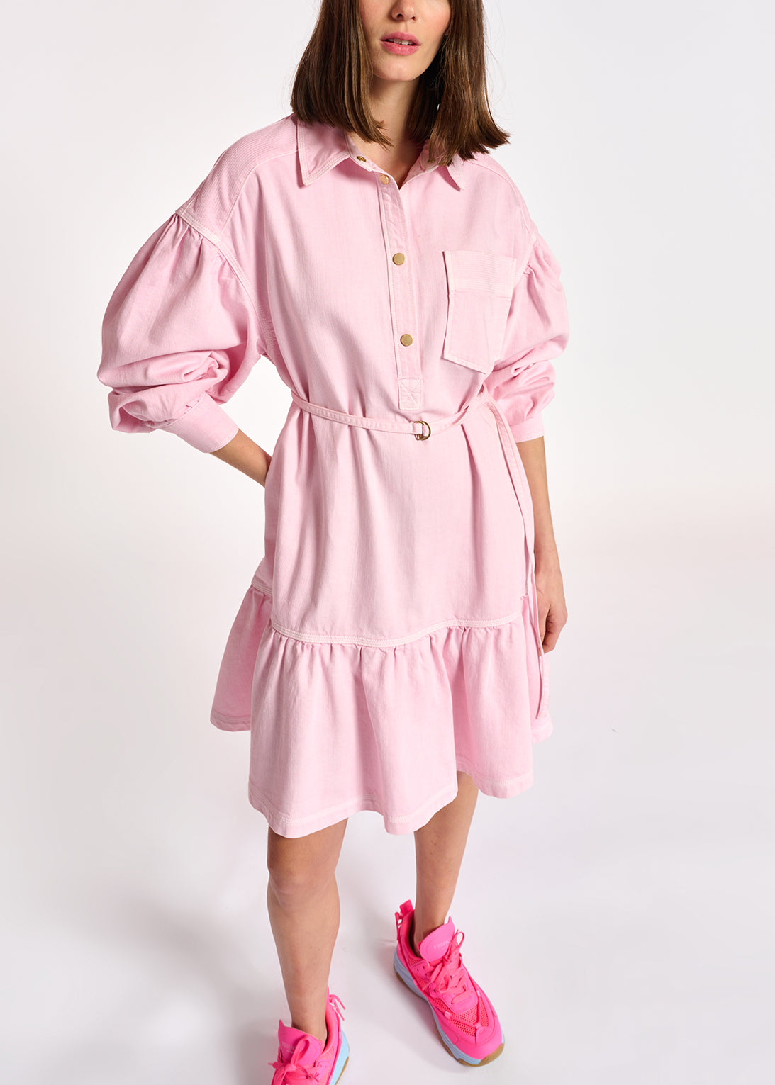 Light pink denim mini dress RE—SSENTIEL | Essentiel second hand