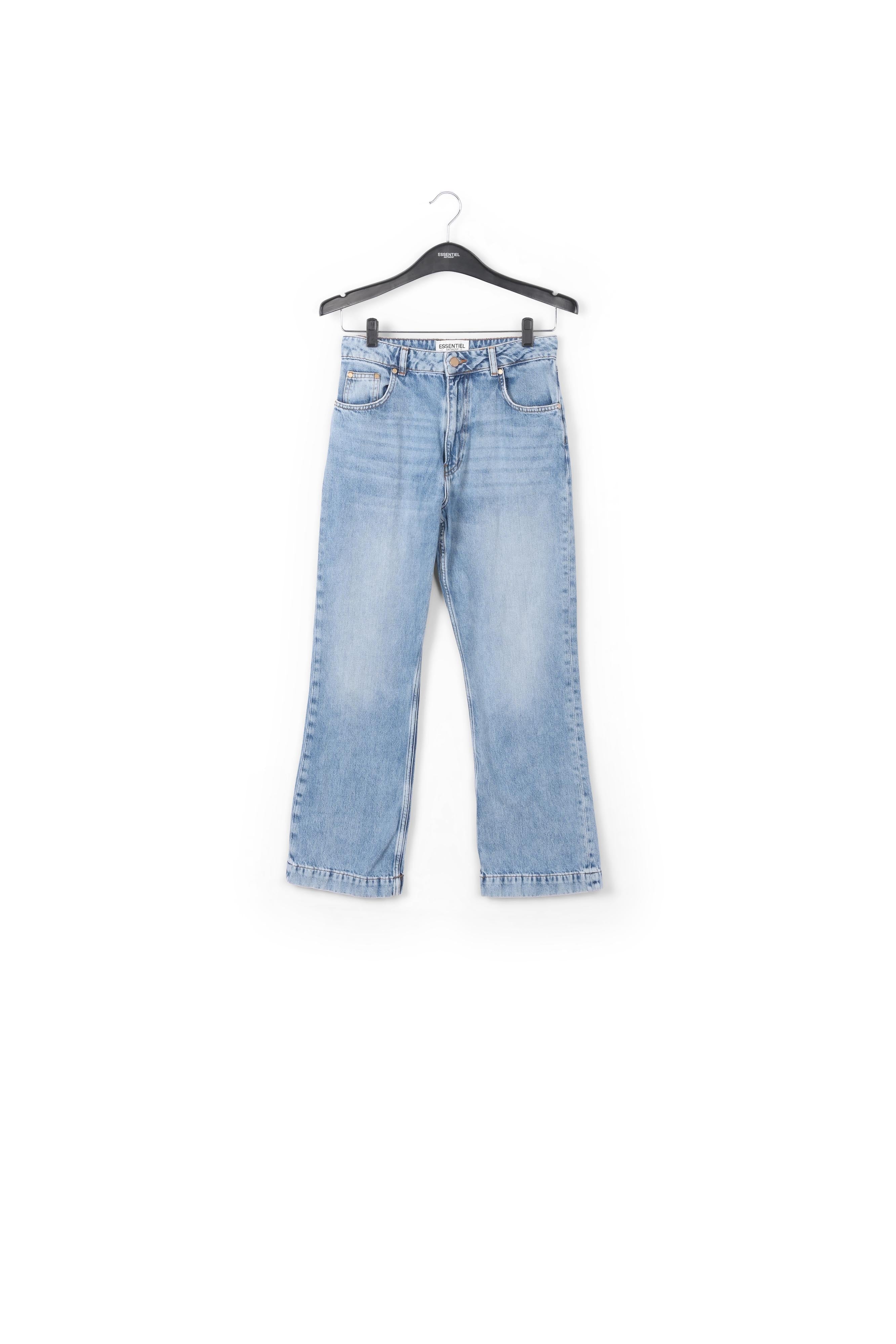 Cropped high-rise blue jeans RE—SSENTIEL | Essentiel second hand